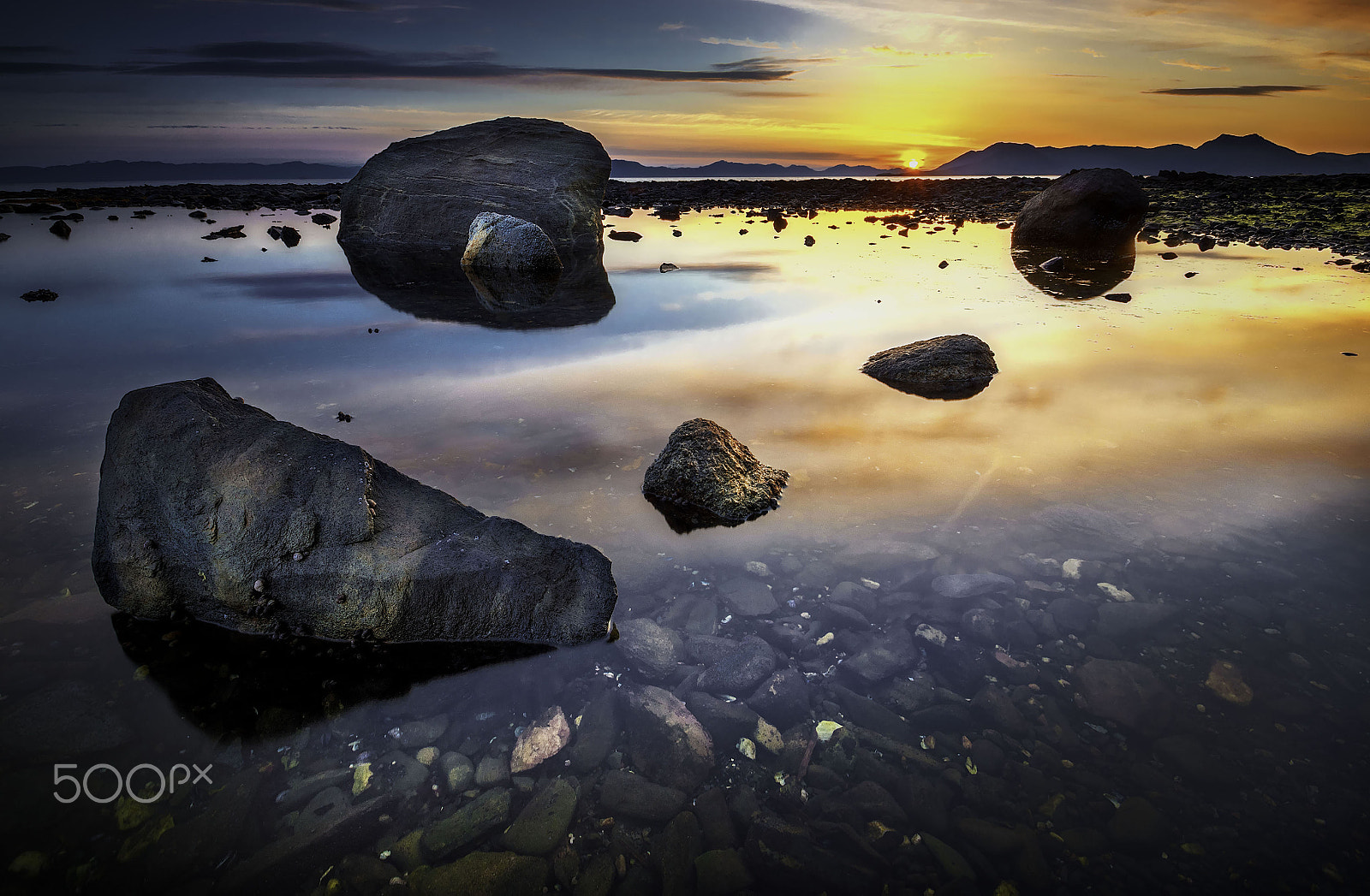 Pentax K-3 sample photo. Rocky beach at sunset photography