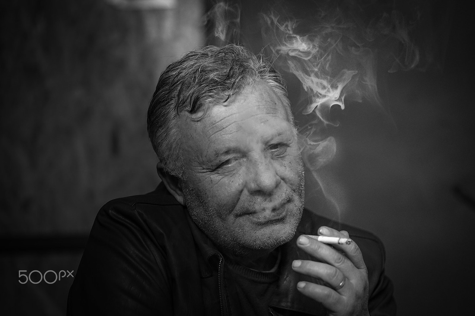 Minolta AF 100mm F2.8 Macro [New] sample photo. Smoking man photography