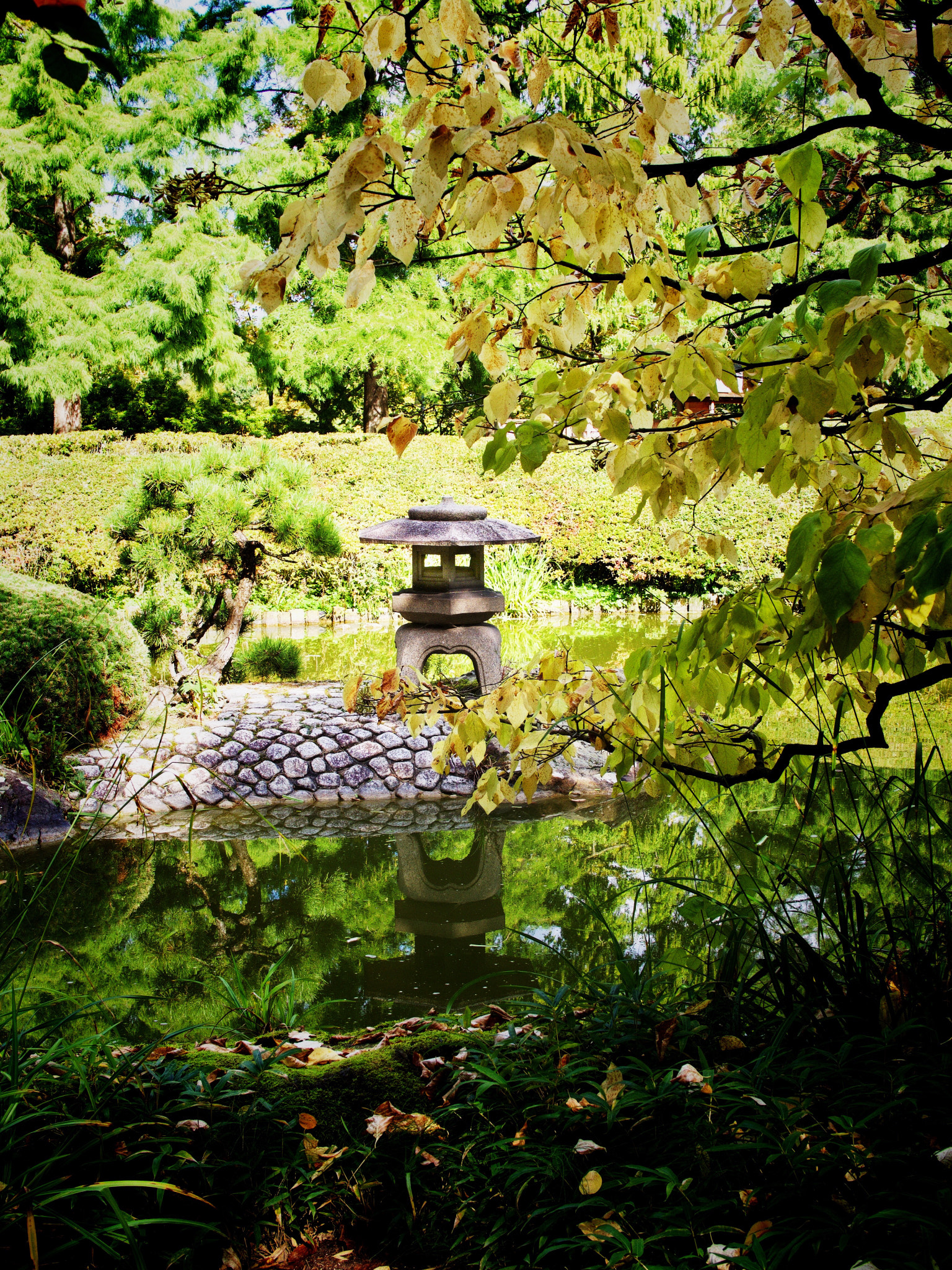 Olympus OM-D E-M5 + Olympus M.Zuiko Digital 25mm F1.8 sample photo. Stone lantern in japanese garden bonn photography