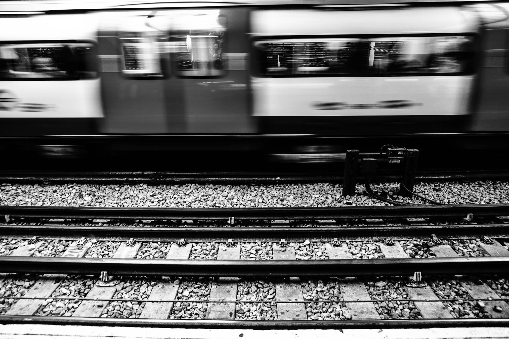Sony Alpha NEX-7 sample photo. Train blur london photography