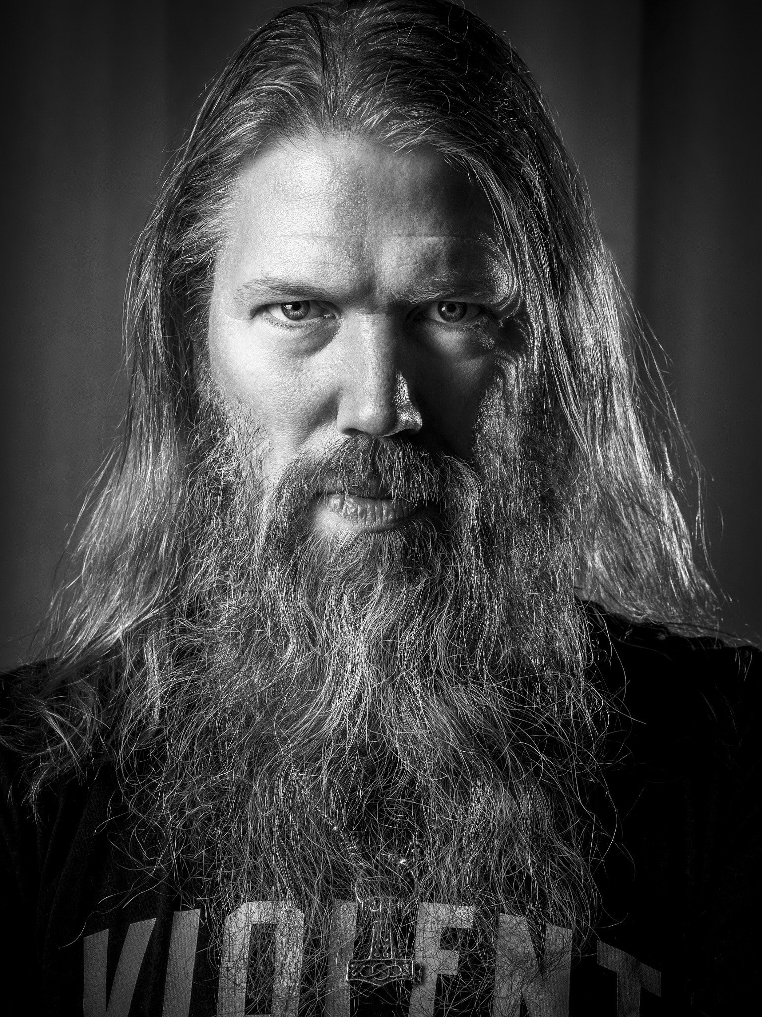 Olympus OM-D E-M1 + OLYMPUS 50mm Lens sample photo. Johan hegg // amon amarth // covershot photography