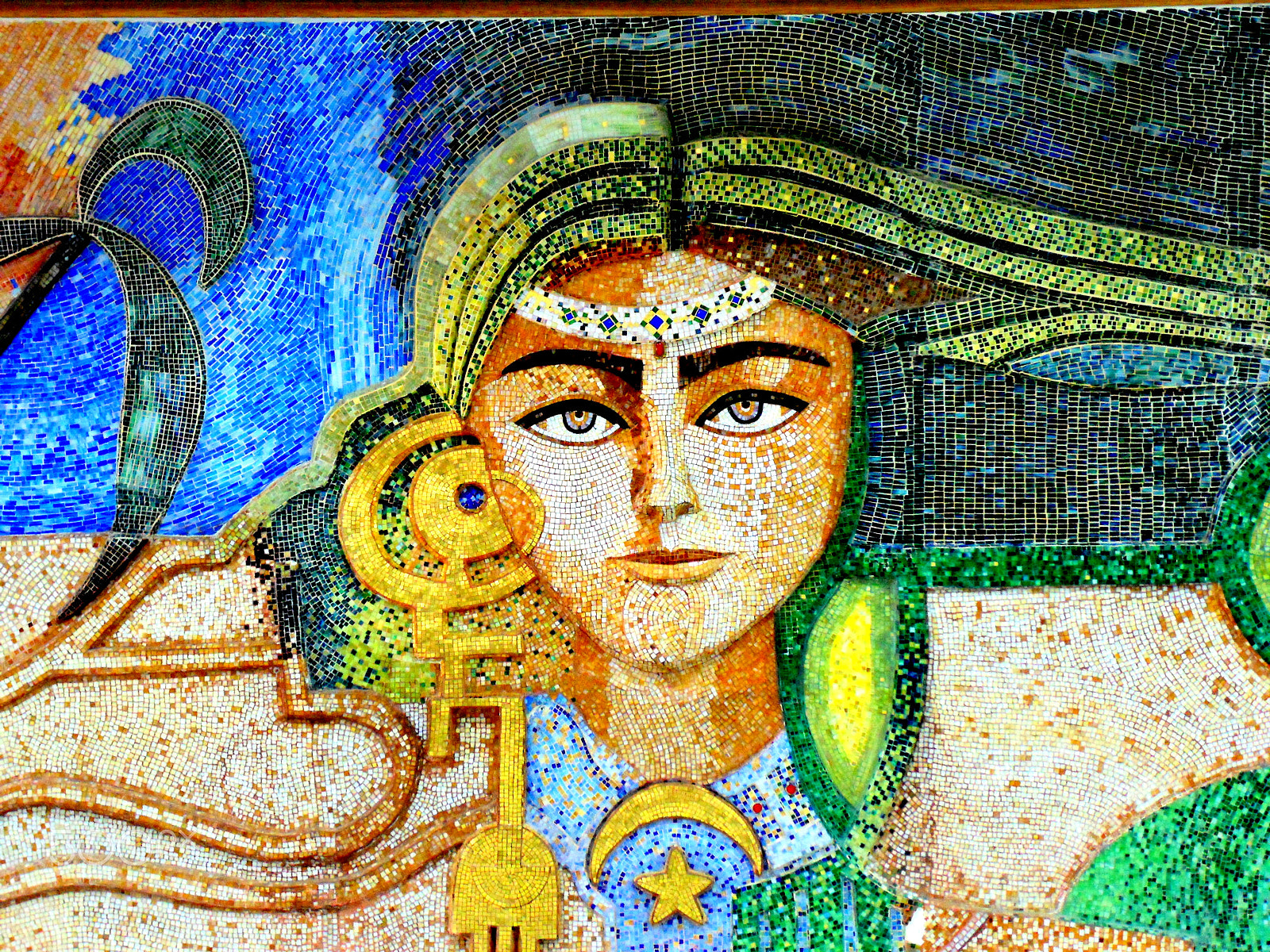 Samsung WB550, WB560 / VLUU WB550 /  HZ15W sample photo. Tunisia mosaic mural photography