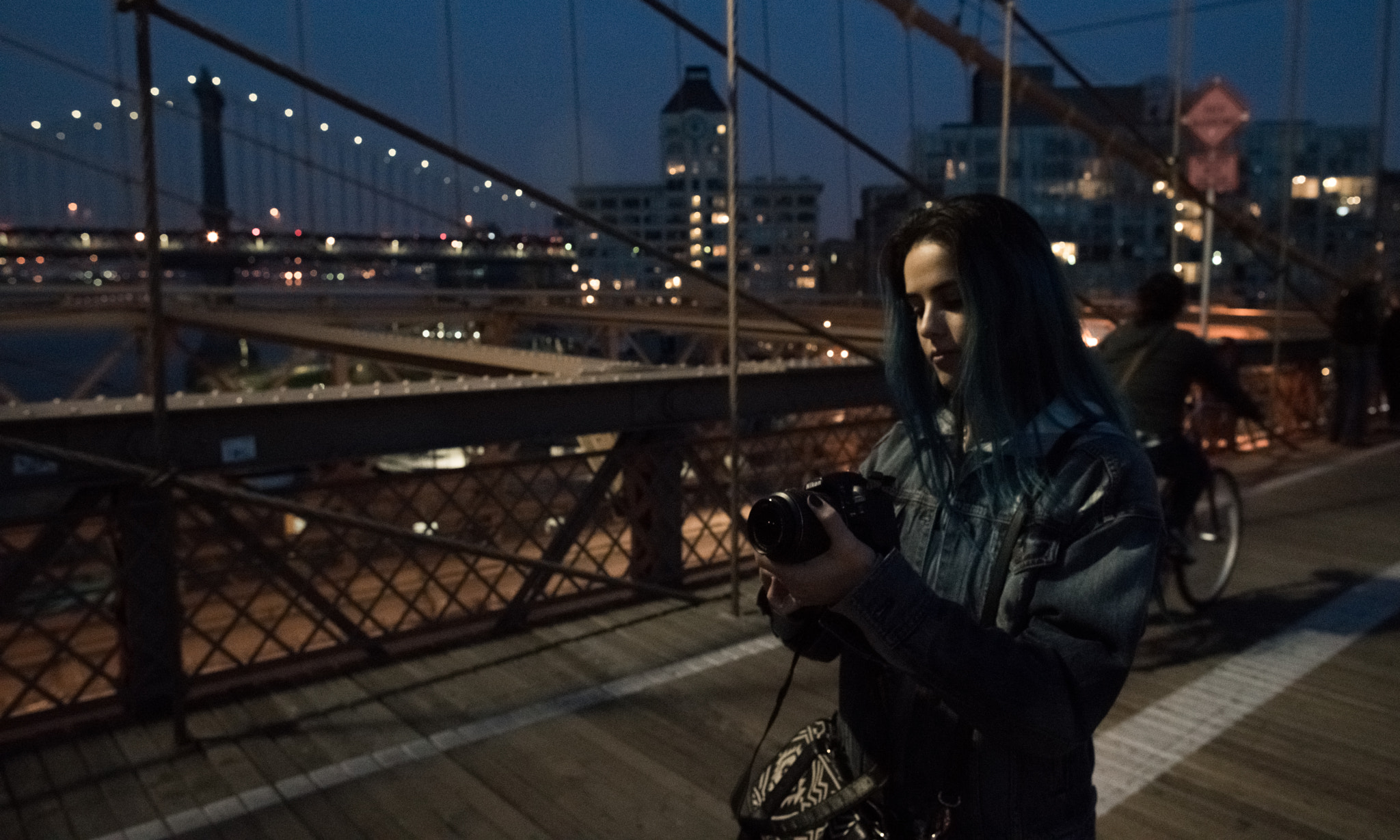 24mm F1.4 sample photo. Mariana brooklyn bridge photography