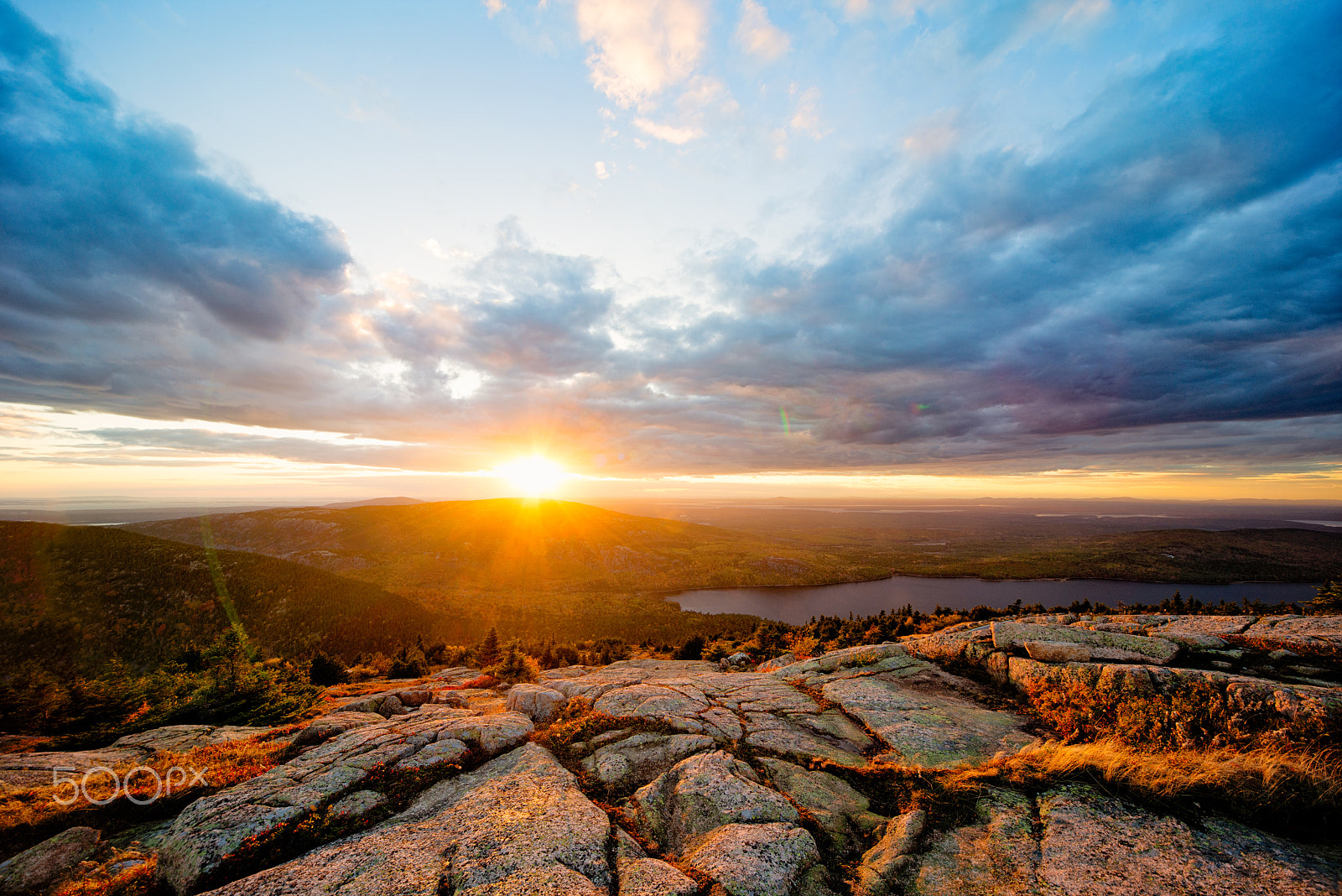 Sigma 12-24mm F4.5-5.6 EX DG Aspherical HSM sample photo. Cadillac mountain sunset photography