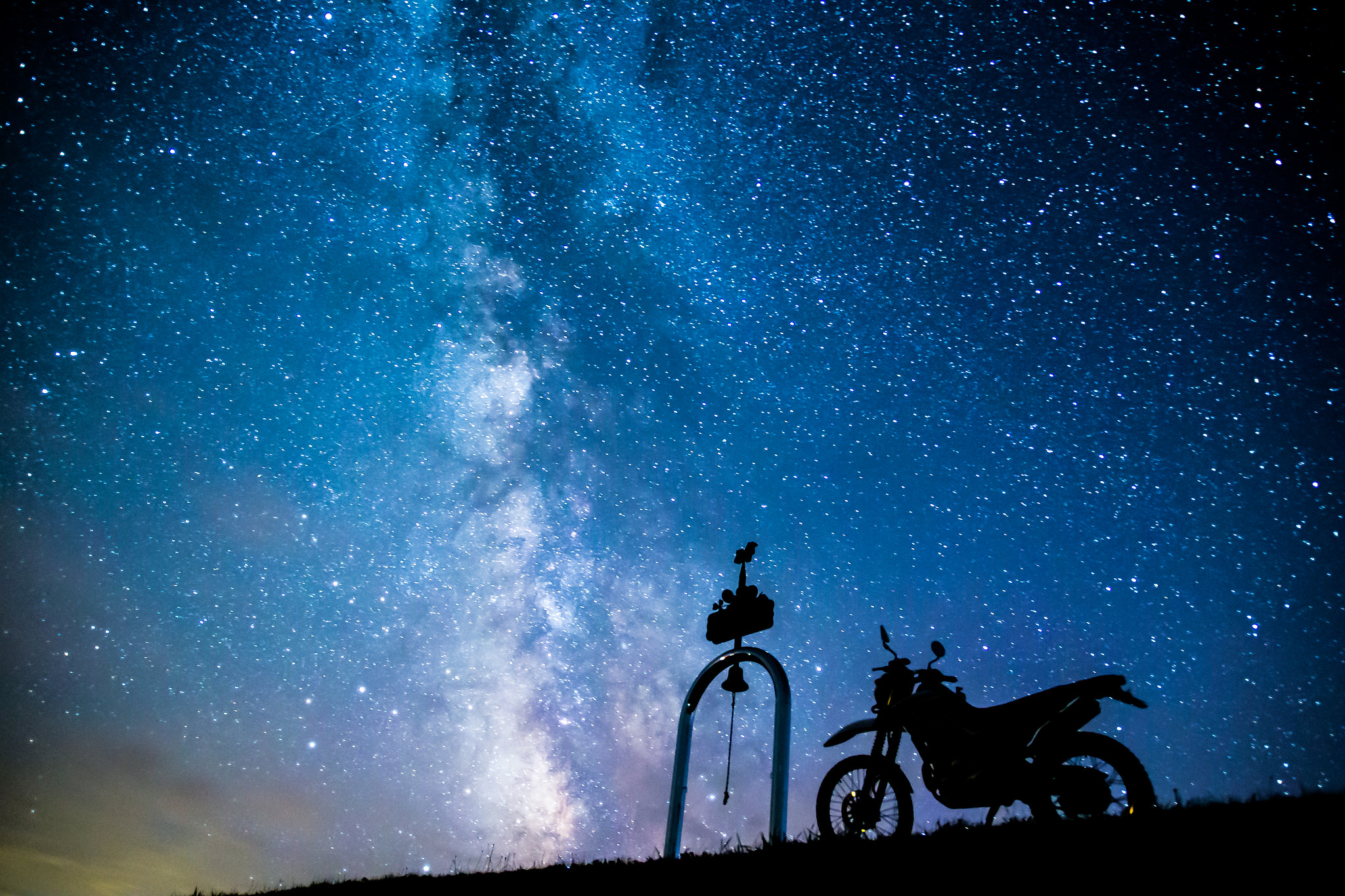Tokina AT-X Pro 12-24mm F4 (IF) DX sample photo. Bikes and milky way photography