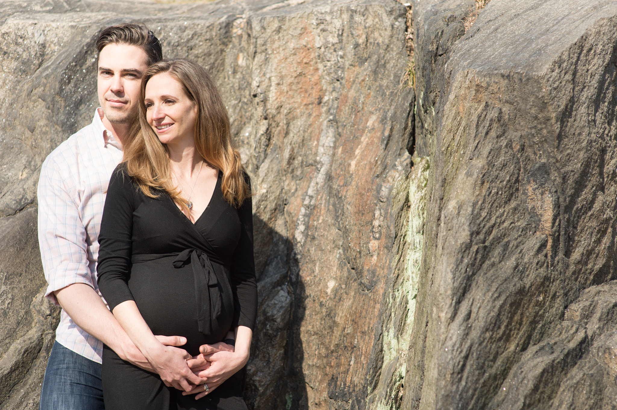Nikon Df + Sigma 85mm F1.4 EX DG HSM sample photo. Drew and dara with 2 weeks to go photography