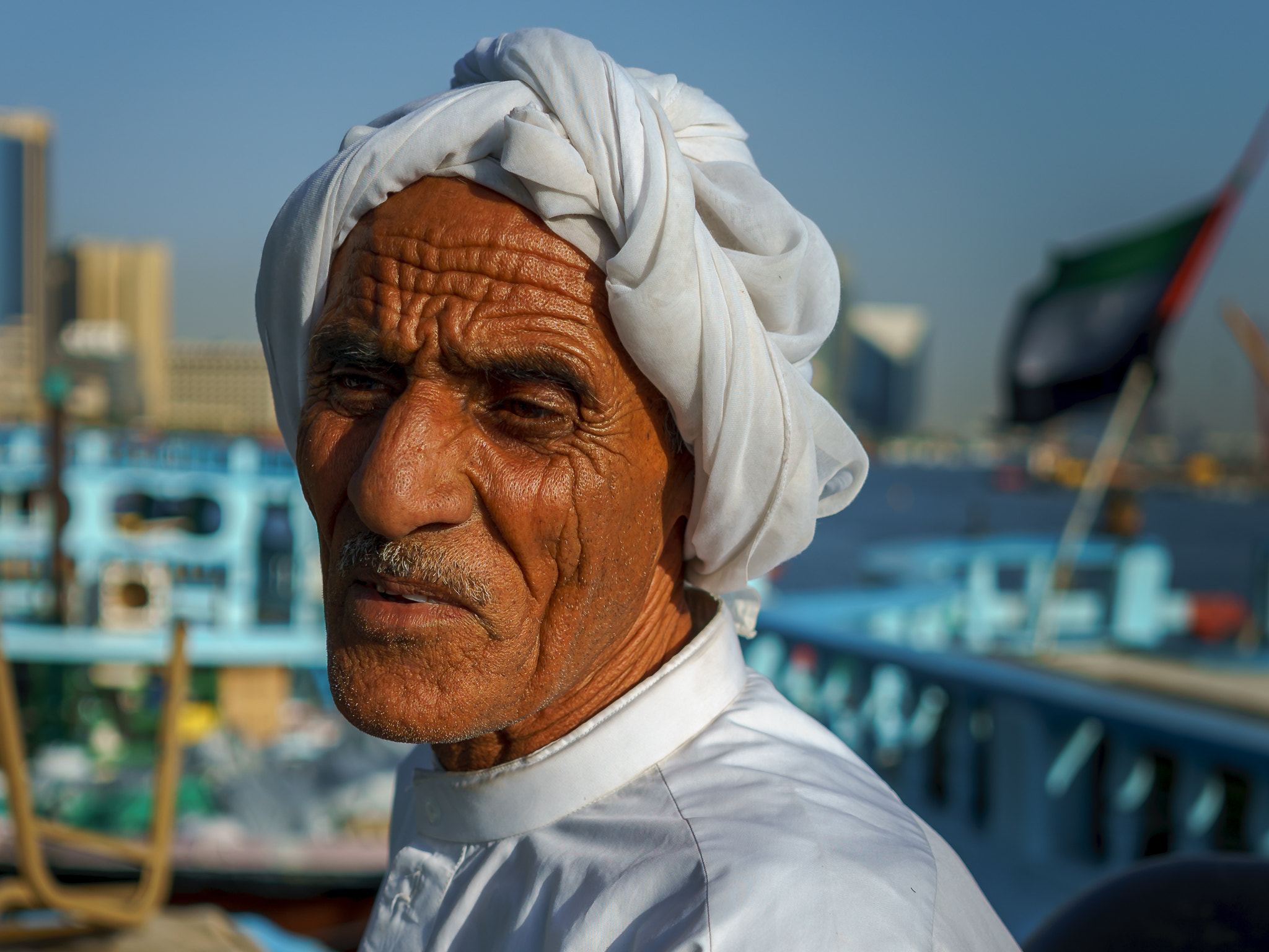 Sigma 30mm F2.8 EX DN sample photo. Traditional dhow ships captain photography