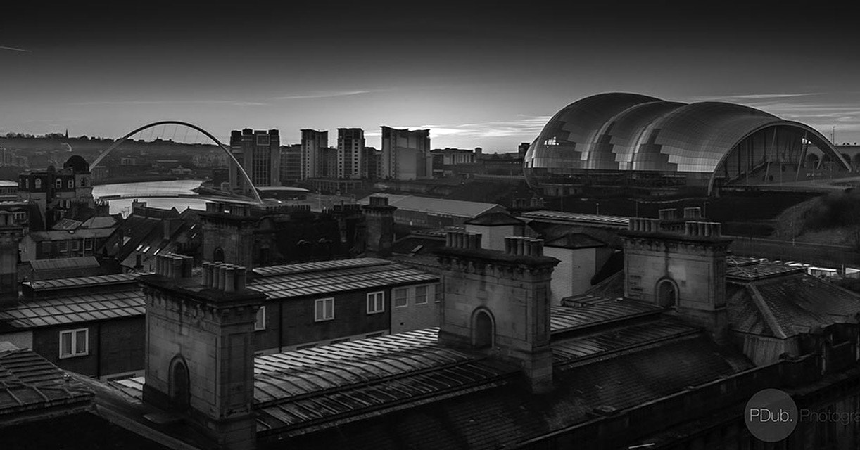 Canon EOS 30D + Sigma 17-70mm F2.8-4 DC Macro OS HSM sample photo. Over the rooftops from the tyne bridge, newcastle, uk photography