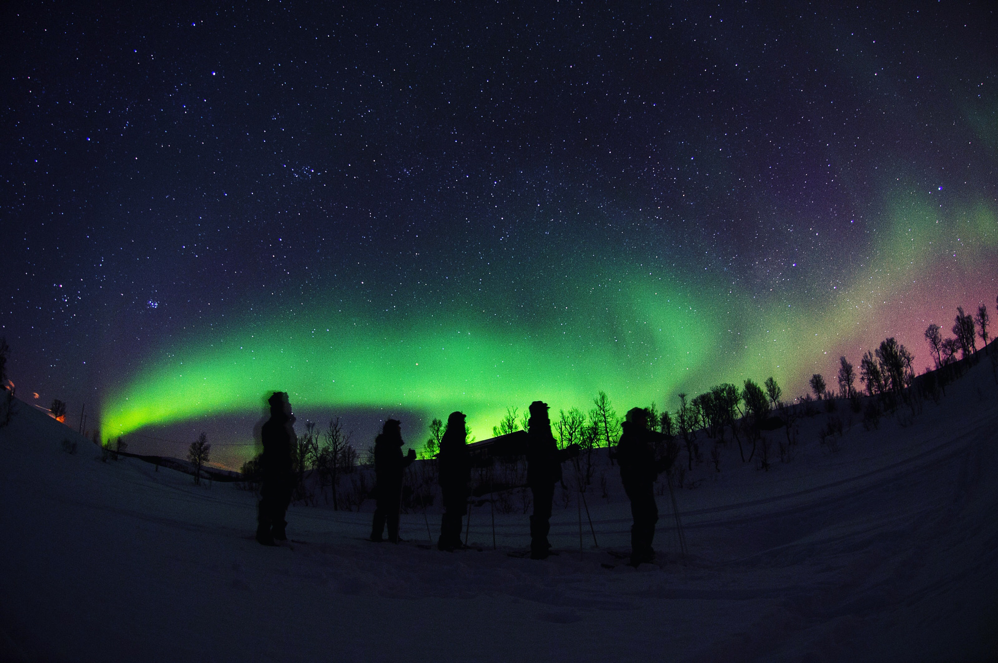 Nikon AF DX Fisheye-Nikkor 10.5mm F2.8G ED sample photo. Northern lights in harstag norway photography