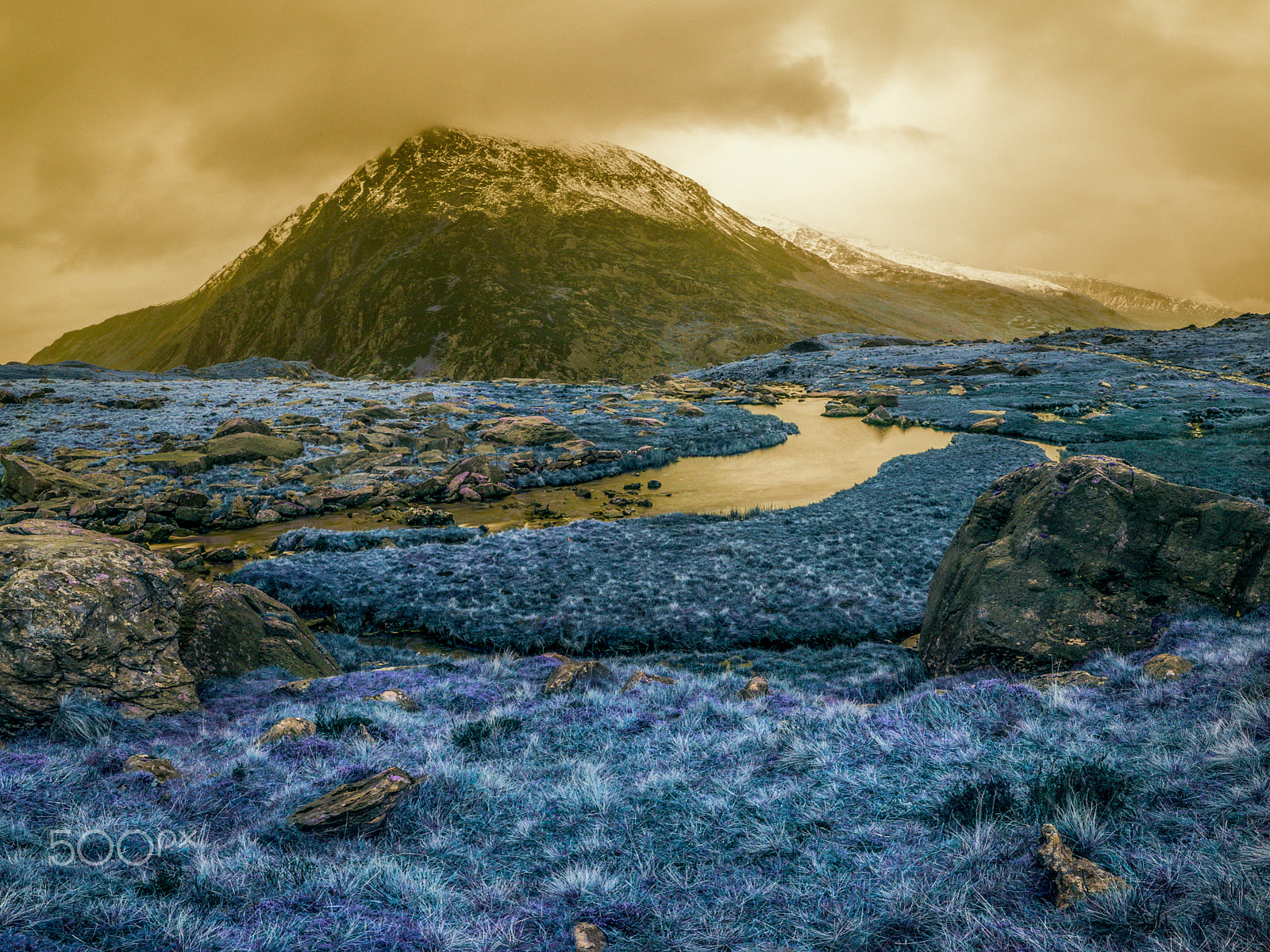 Canon EOS M + Sigma 10-20mm F4-5.6 EX DC HSM sample photo. Dreamscapes vol 2 - mountains in gold and blue2 photography