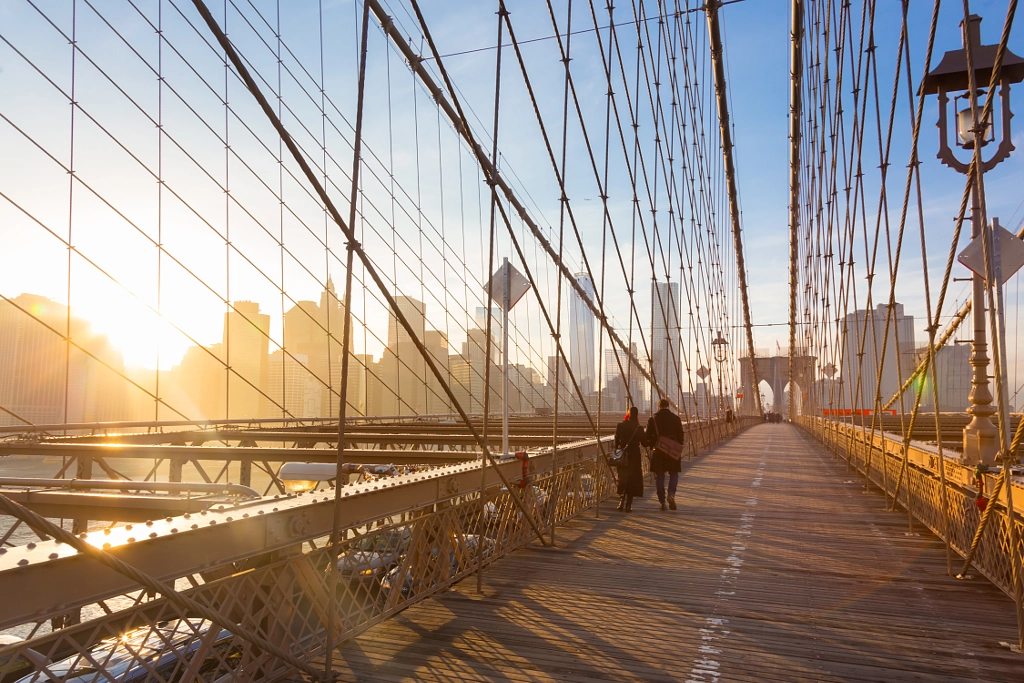 Brooklyn bridge at sunset, New York City. by Matej Kastelic on 500px.com