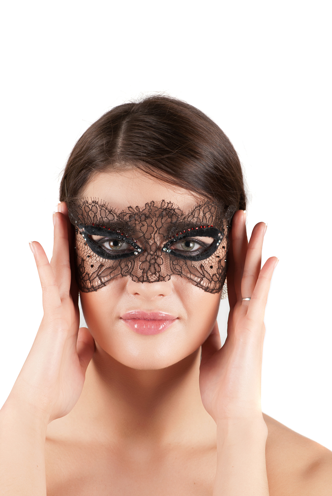 Nikon AF-Nikkor 80-200mm F2.8D ED sample photo. Girl at mask photography