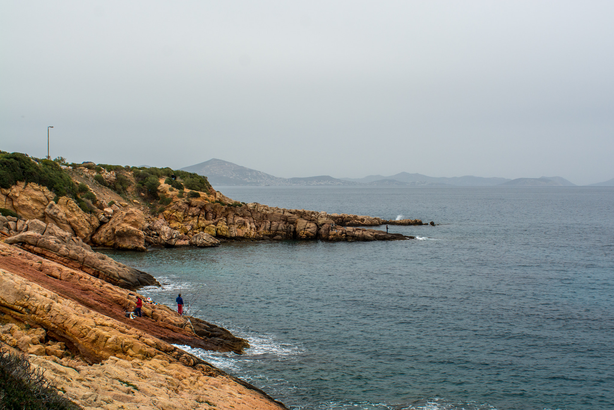 Sigma 28-70mm F2.8 sample photo. Fishermen at vouliagmeni, greece photography