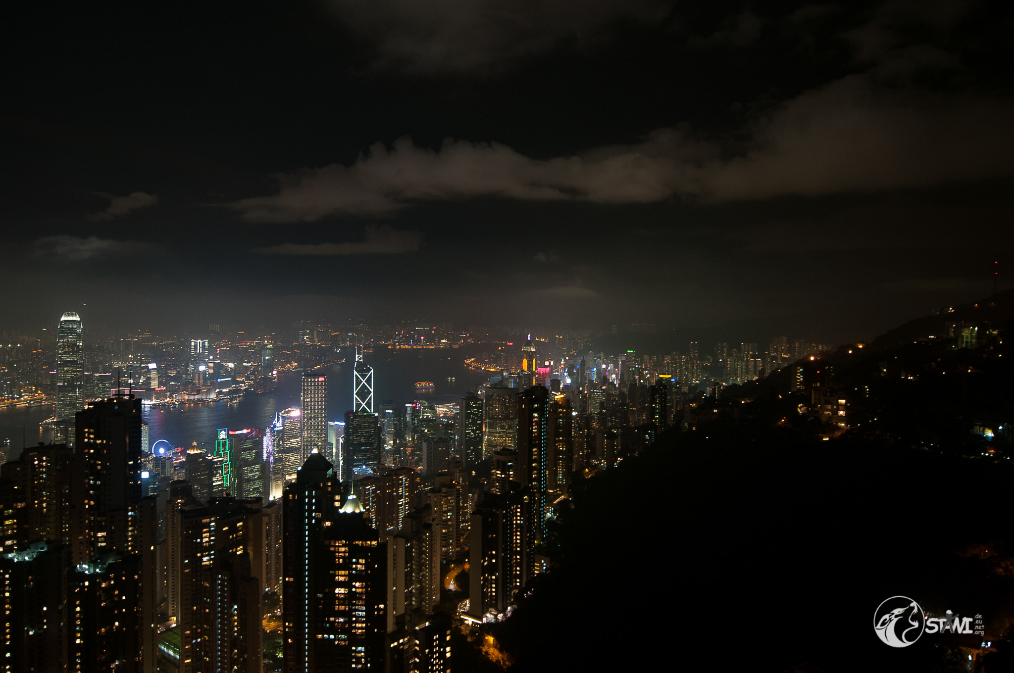 Nikon AF-S Nikkor 14-24mm F2.8G ED sample photo. Nightview over hongkong photography