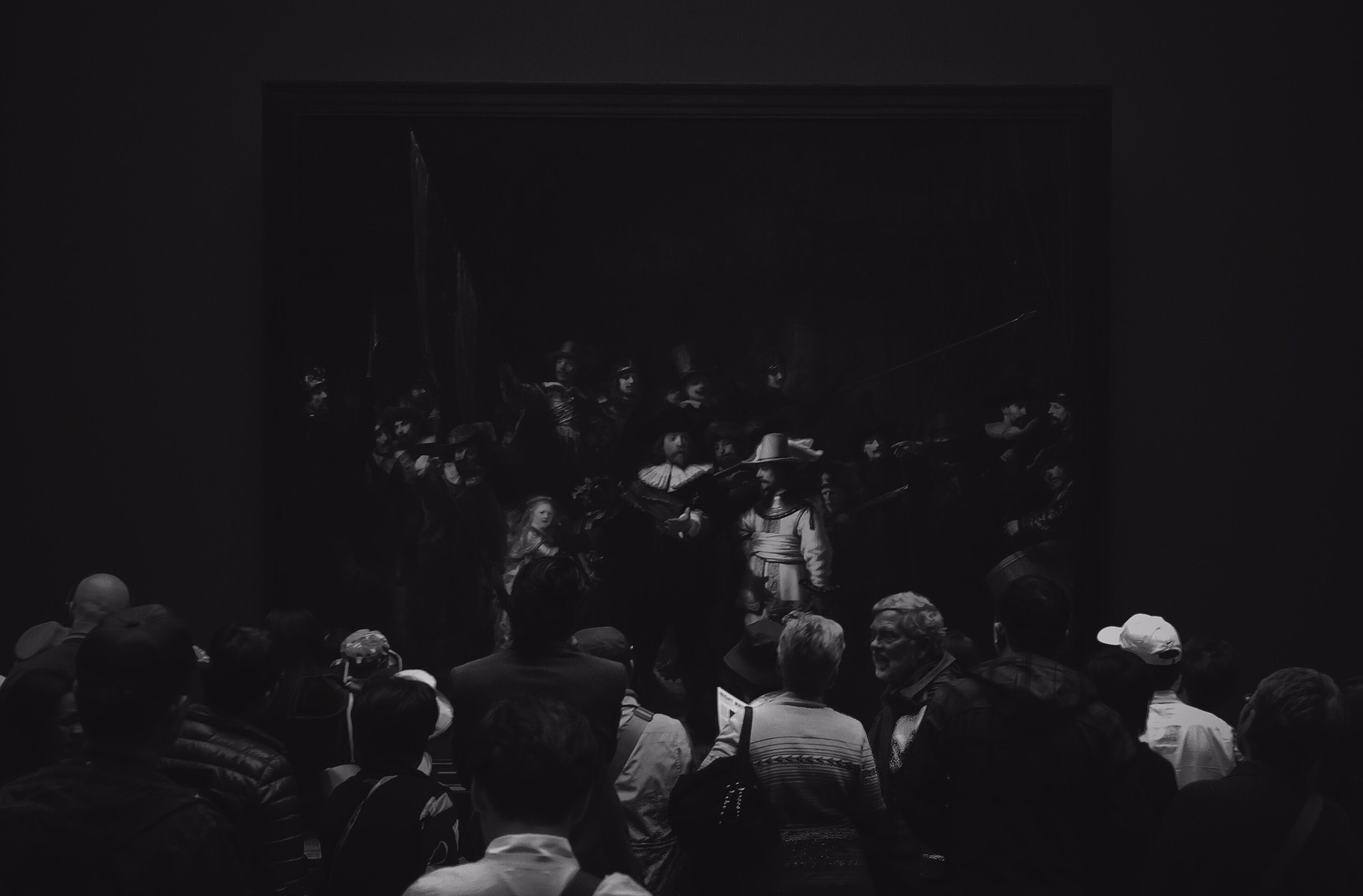 Canon EF-S 18-55mm f/3.5-5.6 USM sample photo. The most famous artwork of rembrandt "de nachtwacht" exposed at the rijksmuseum in amsterdam. photography