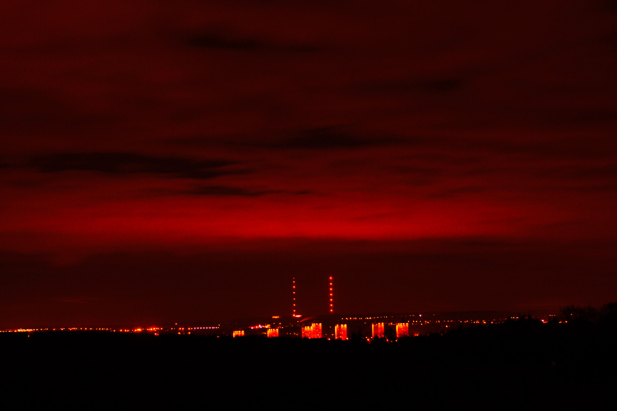 Sony 75-300mm F4.5-5.6 sample photo. Fire at night photography