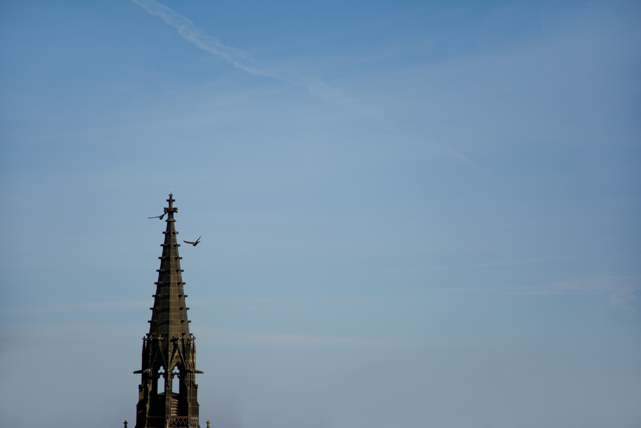 18.00 - 105.00 mm f/3.5 - 5.6 sample photo. Birds on church (Červený kostel) photography