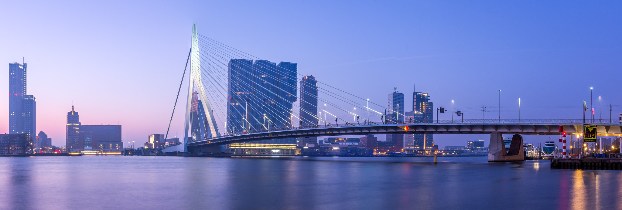 Canon EF 24-70mm F4L IS USM sample photo. Erasmus bridge - rotterdam photography