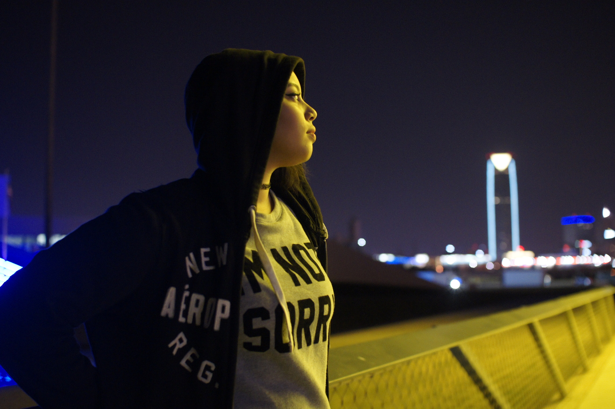 Sony Alpha DSLR-A550 + Sigma 30mm F1.4 EX DC HSM sample photo. Joye in the city lights photography