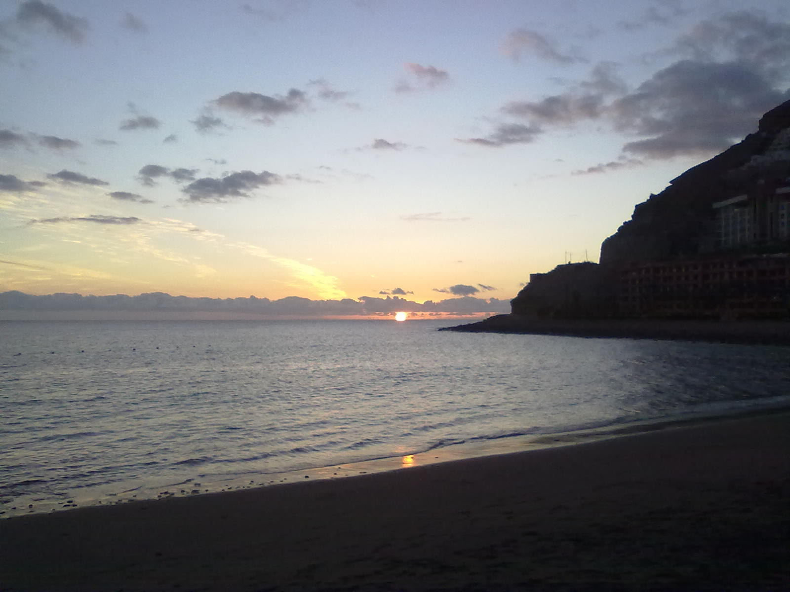 Nokia 5230 sample photo. Playa anochecer photography