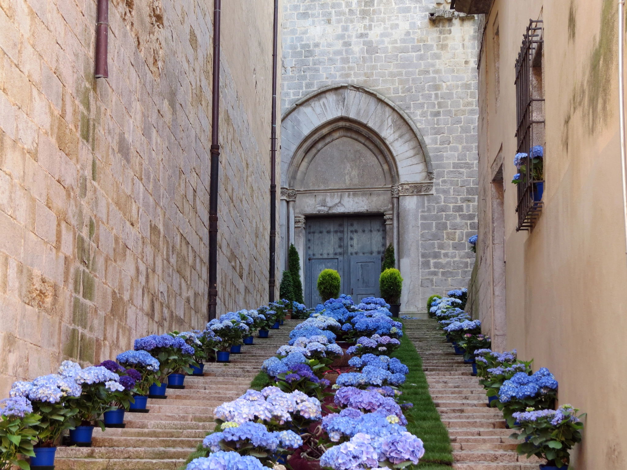 Flowers stairway