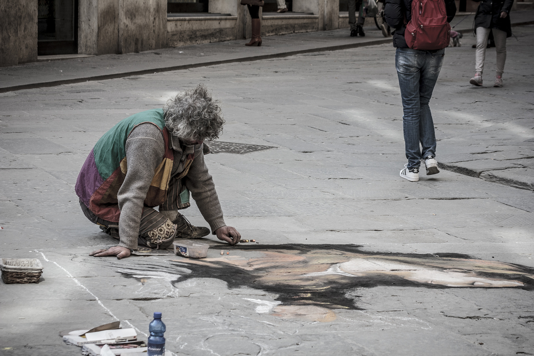 Tamron SP 35mm F1.8 Di VC USD sample photo. Madonnaro all'opera photography