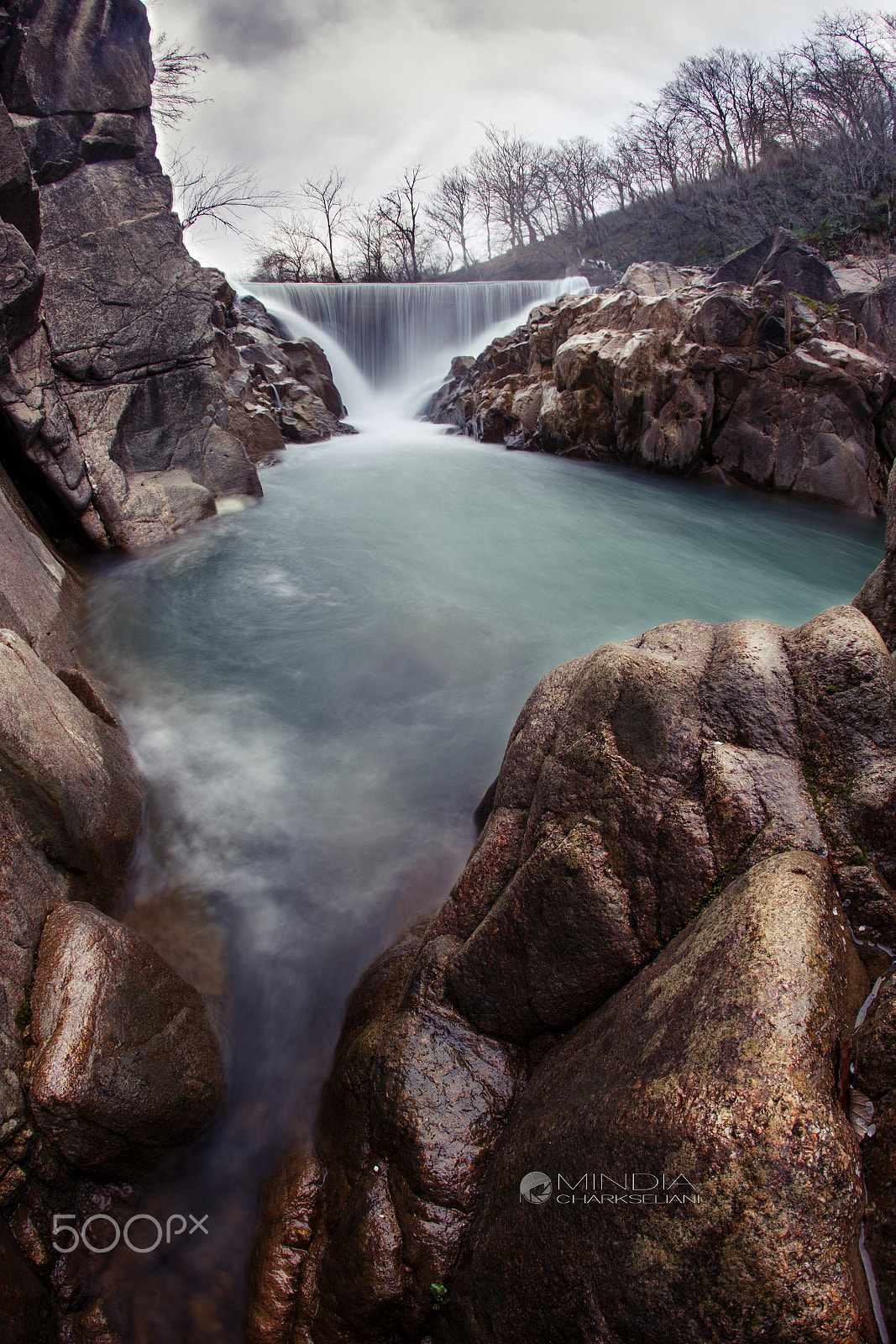 Canon EOS 6D + Canon EF 15mm F2.8 Fisheye sample photo. Waterfall in mountain river photography