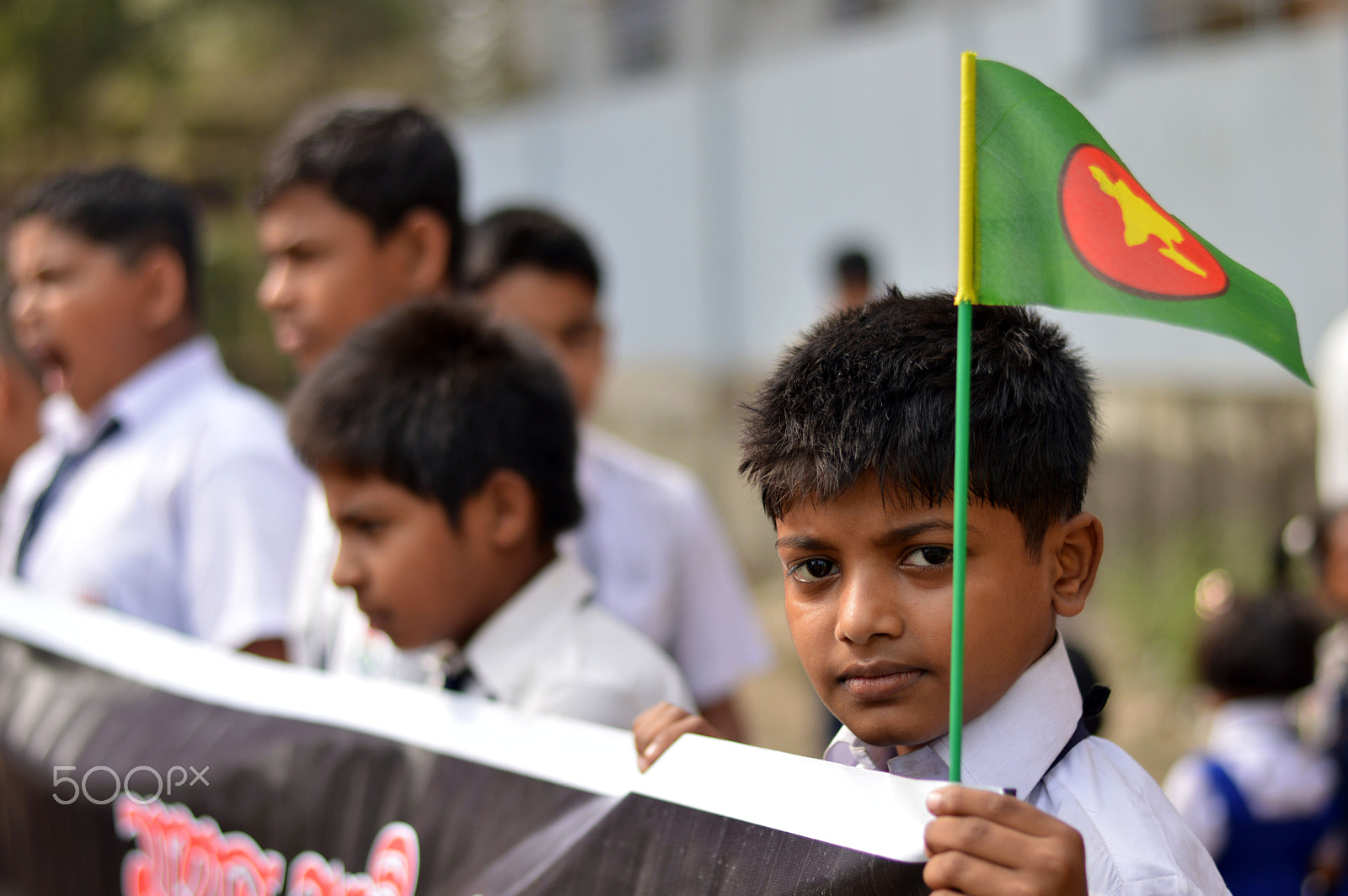 IX-Nikkor 24-70mm f/3.5-5.6 sample photo. Patriotic young man with a flag photography