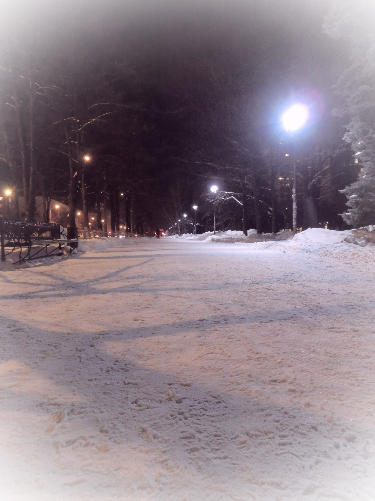 CASIO EX-ZR300 sample photo. Winter night photography