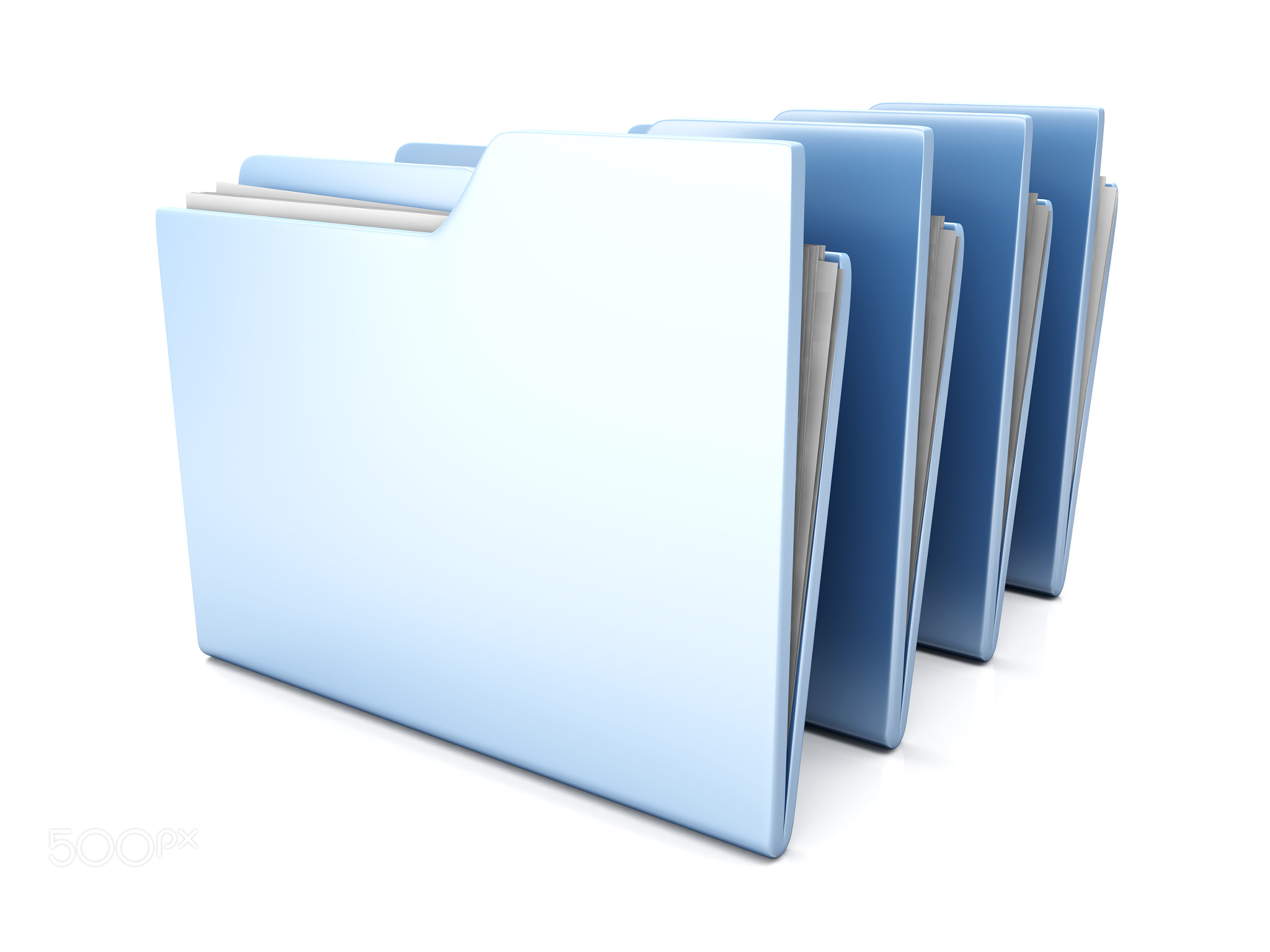 Row of Folders