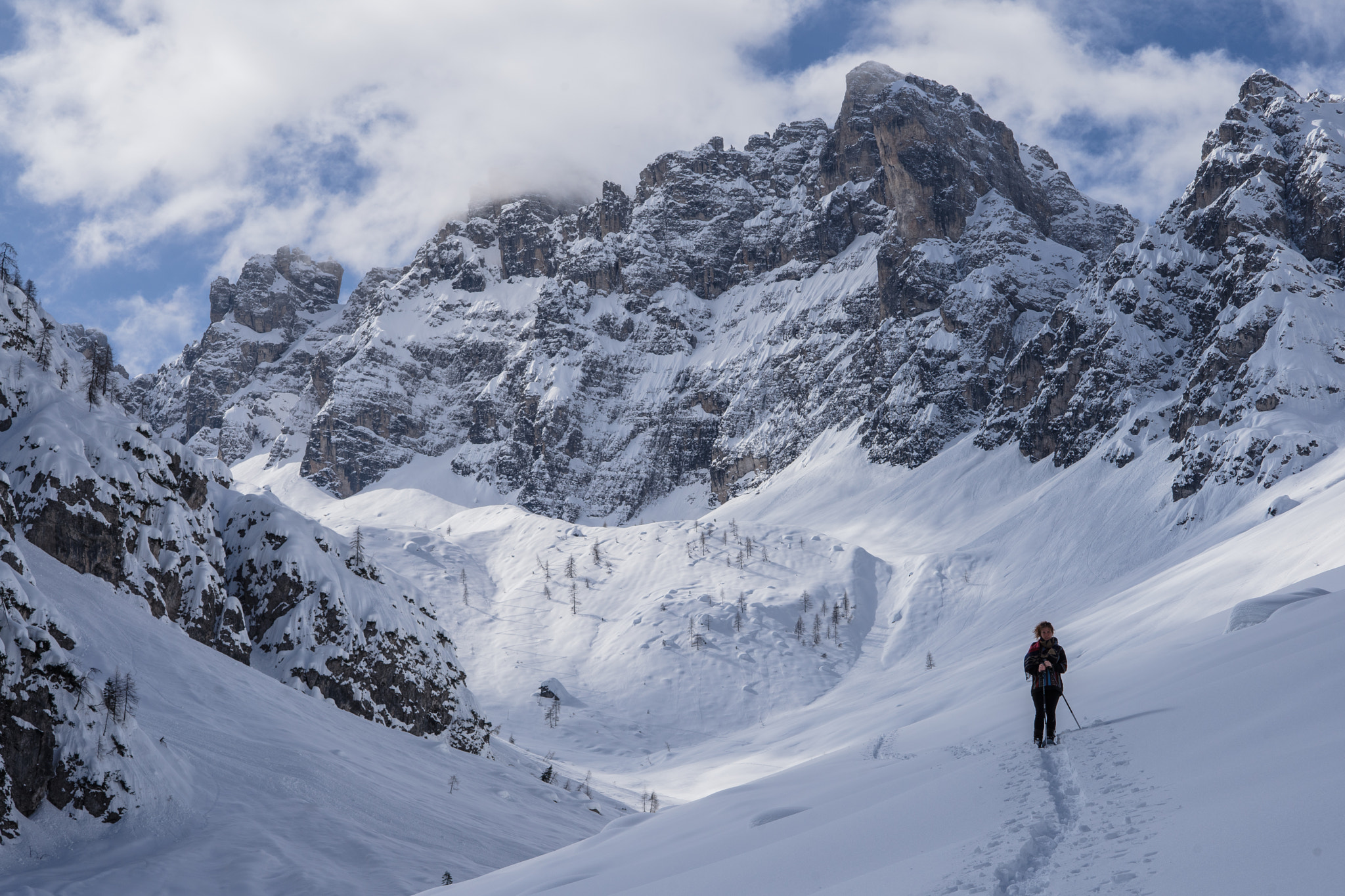 Sony a7 II sample photo. Into deep snow photography