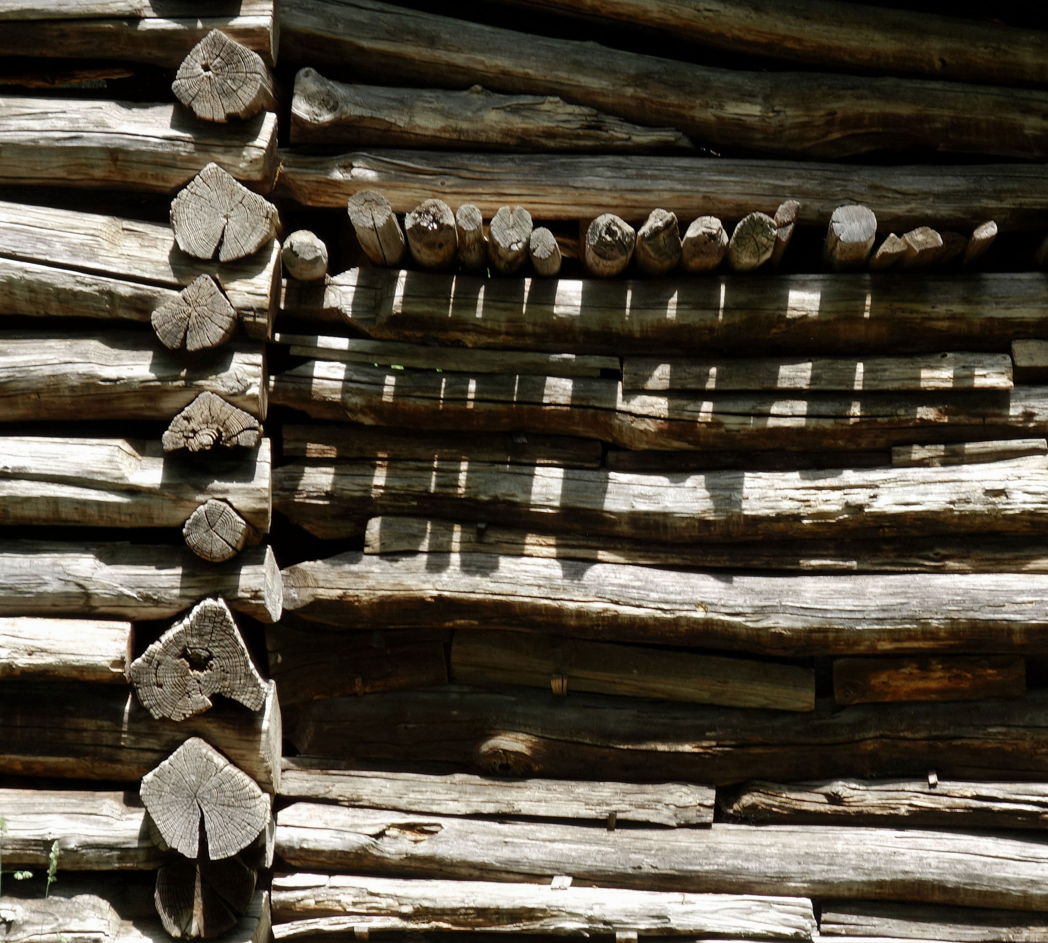 Hasselblad Stellar sample photo. Found geometry 12 log house joinery photography