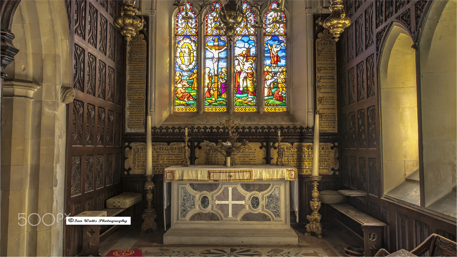 Canon EOS 750D (EOS Rebel T6i / EOS Kiss X8i) + Canon EF-S 10-18mm F4.5–5.6 IS STM sample photo. St marys church brownsea island altar and window photography