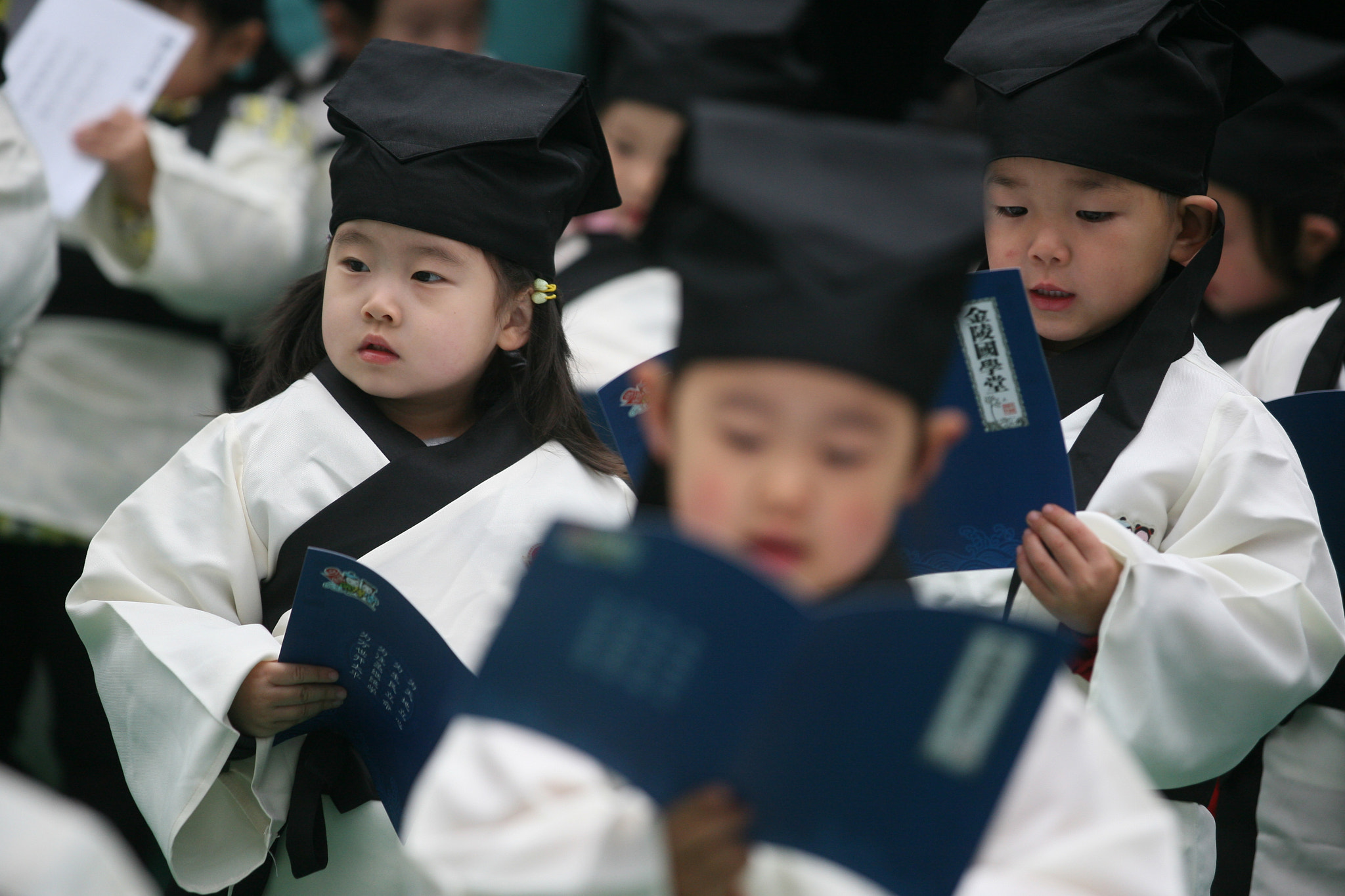 Canon EF 70-200mm F2.8L IS II USM sample photo. New students are participating a ceremony  with a traditional ha photography
