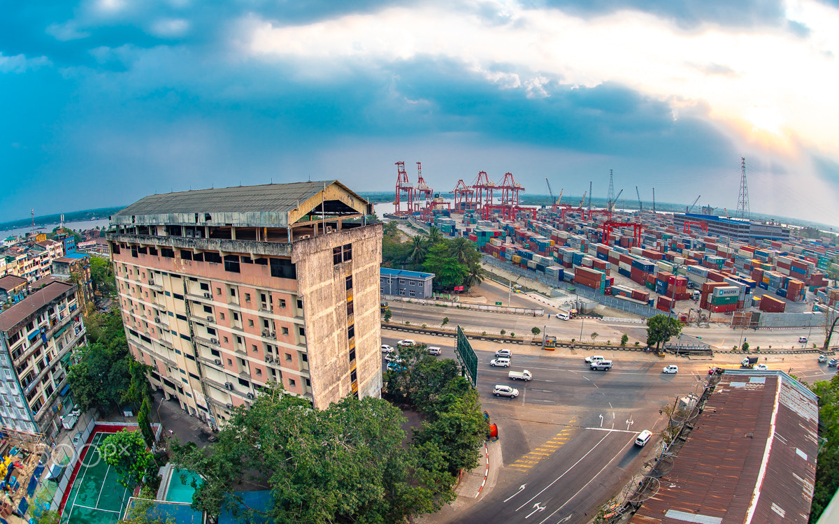 Sony a7R II + Sony 16mm F2.8 Fisheye sample photo. View from my apartment-3 photography