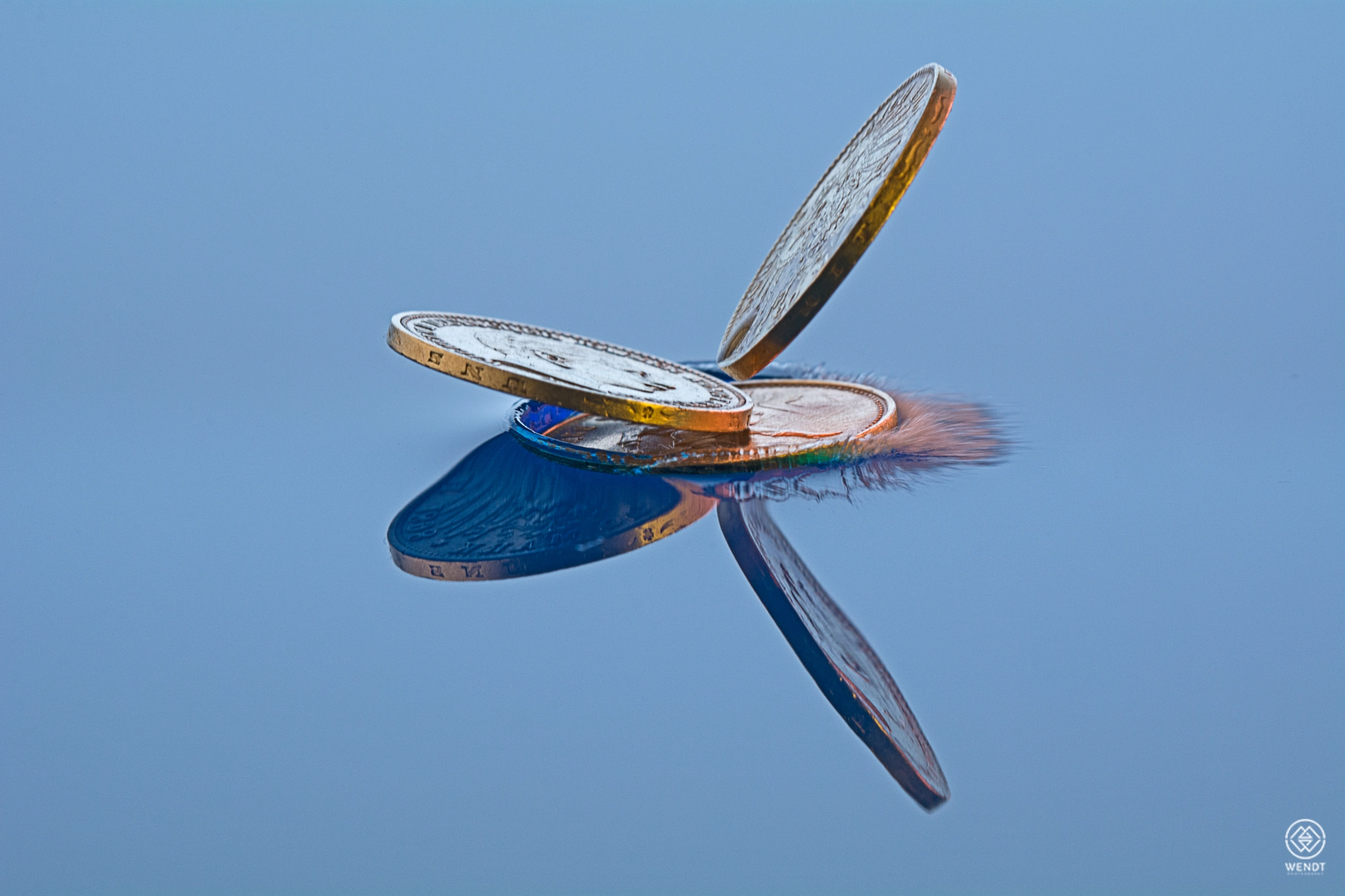 Nikon D7100 + Nikon AF Micro-Nikkor 200mm F4D ED-IF sample photo. Coin splash submerge photography