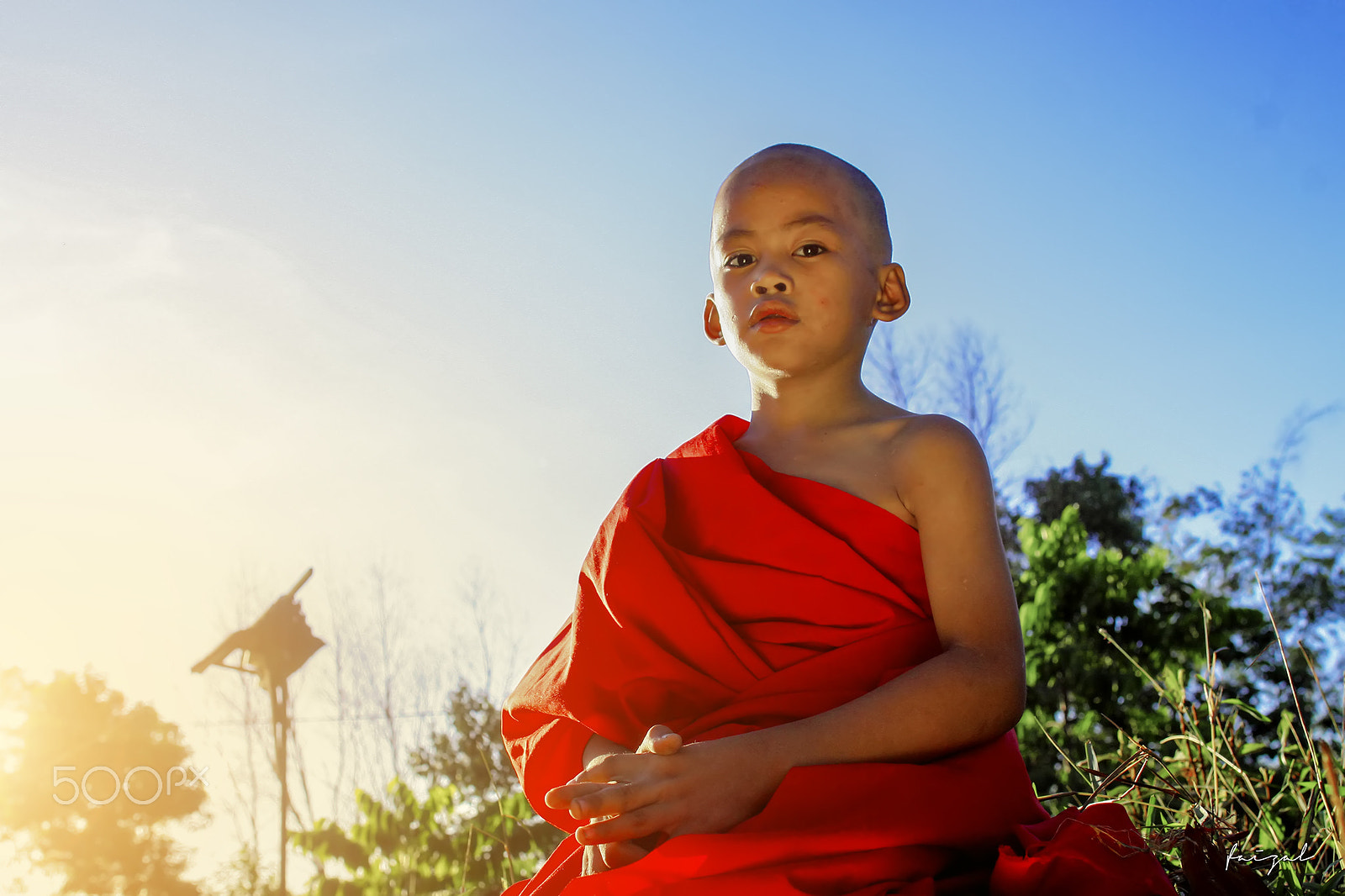 Canon EOS 50D + Canon EF 24mm F1.4L II USM sample photo. Little monk photography