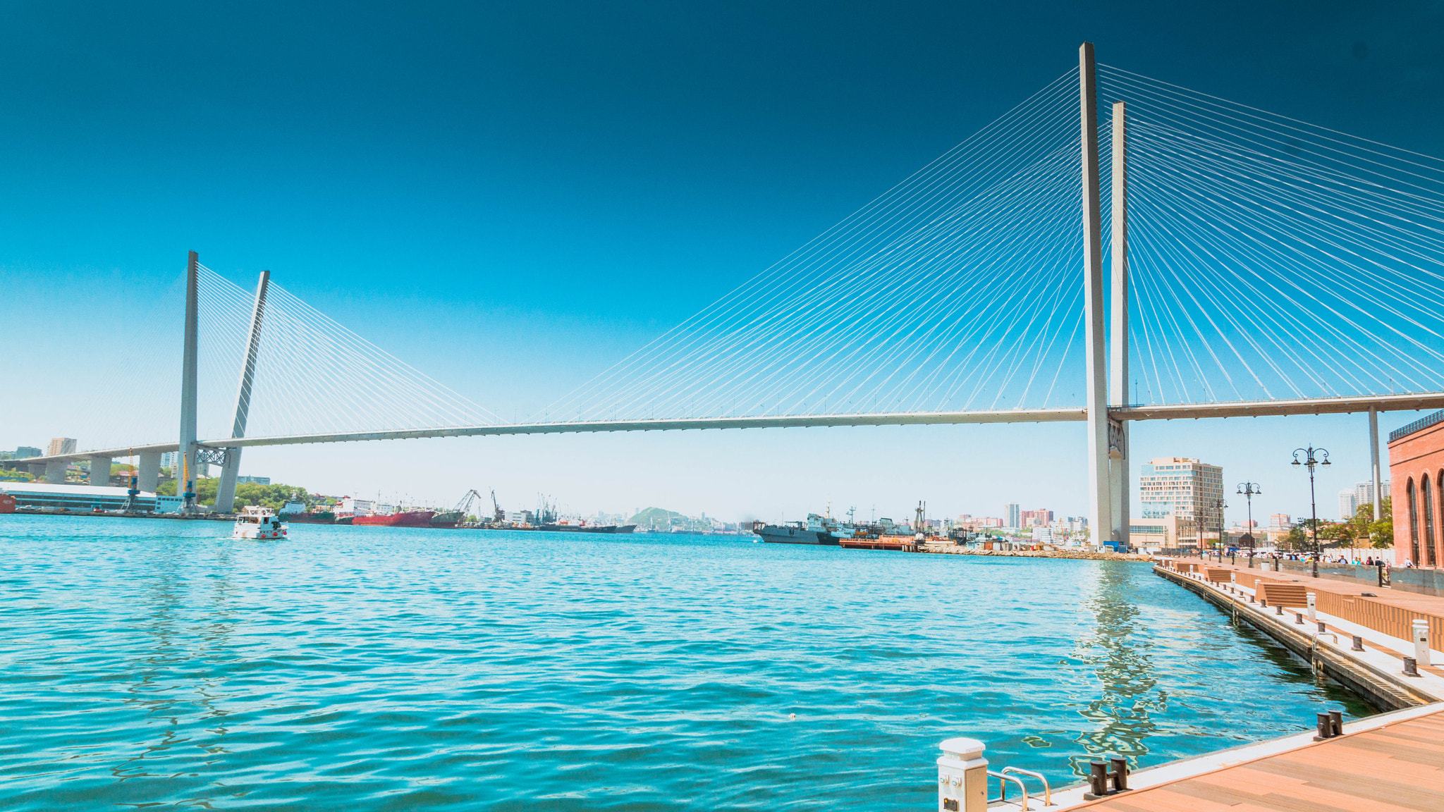Sony SLT-A77 sample photo. Golden bridge, vladivostok photography