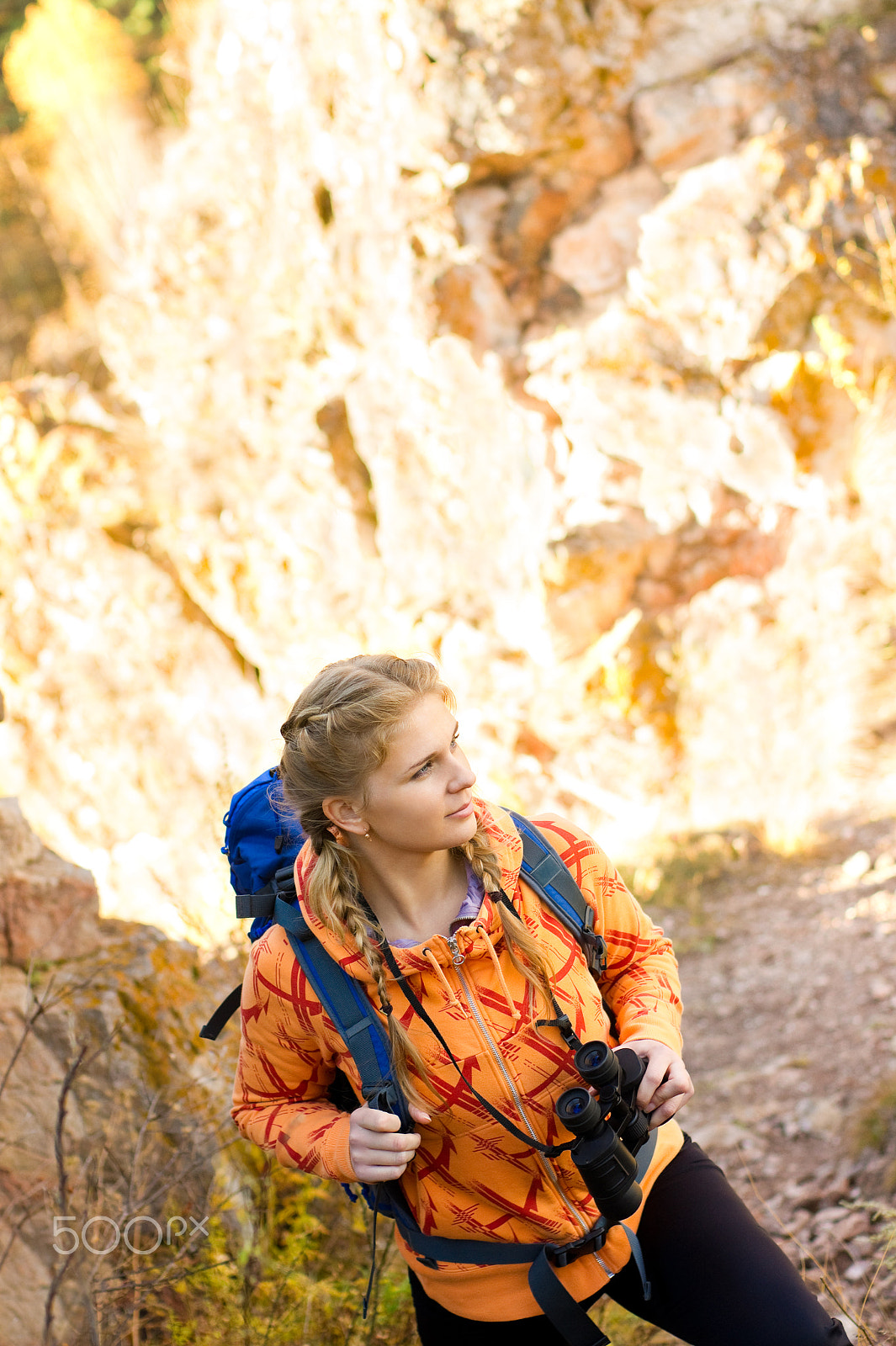 Sony Alpha DSLR-A550 + Sony 50mm F1.4 sample photo. Beautiful young woman on mountain top photography