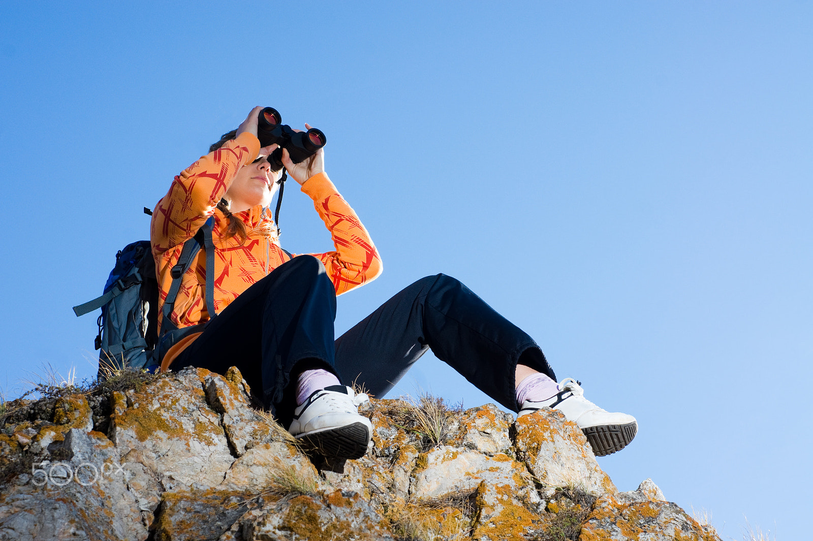 Sony Alpha DSLR-A550 + Sony 50mm F1.4 sample photo. Beautiful young woman on mountain top photography