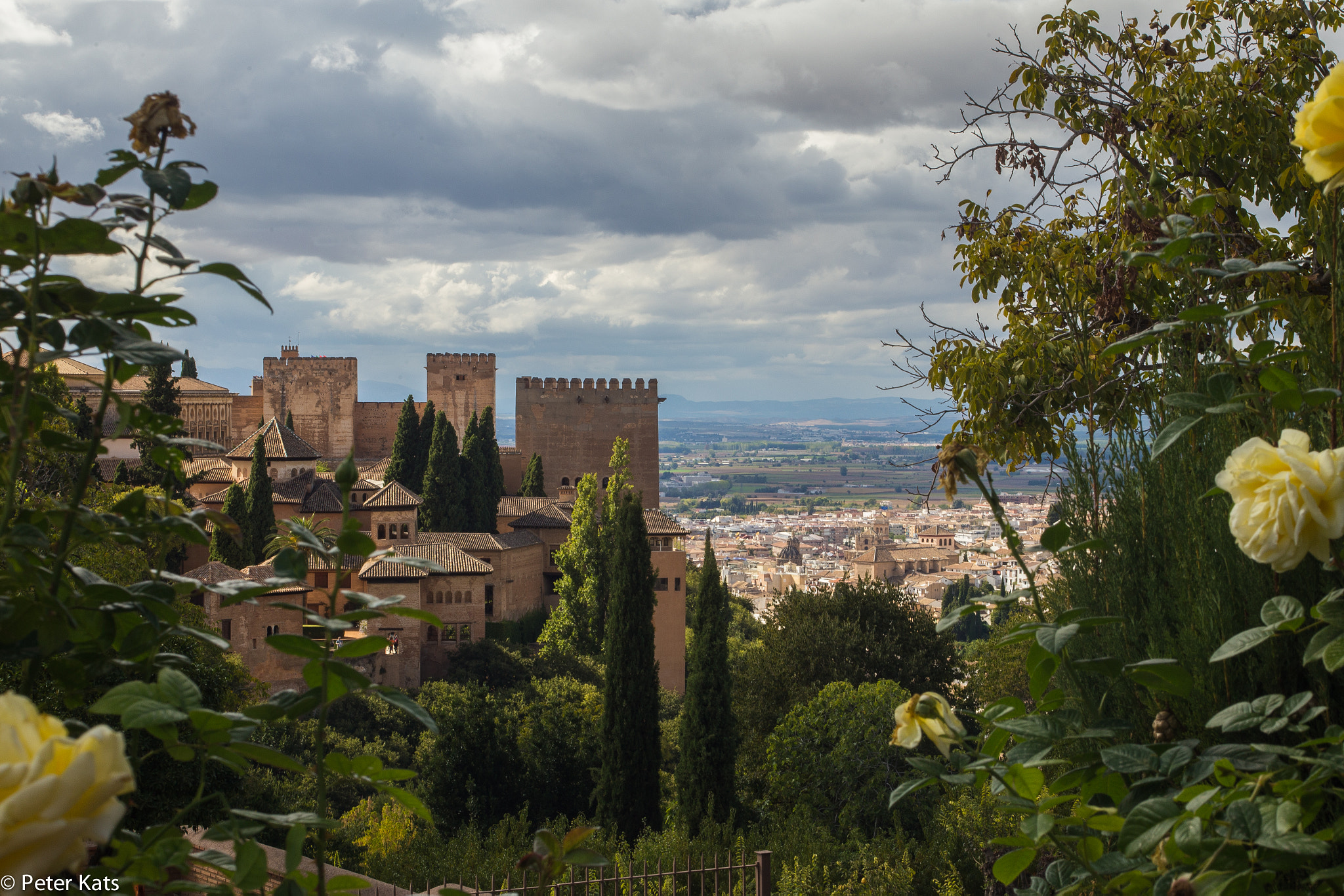 Canon EOS 6D + Canon EF 35-70mm f/3.5-4.5 sample photo. Looking out from generalife, the garden of alhambra, to alhambra and cordoba photography