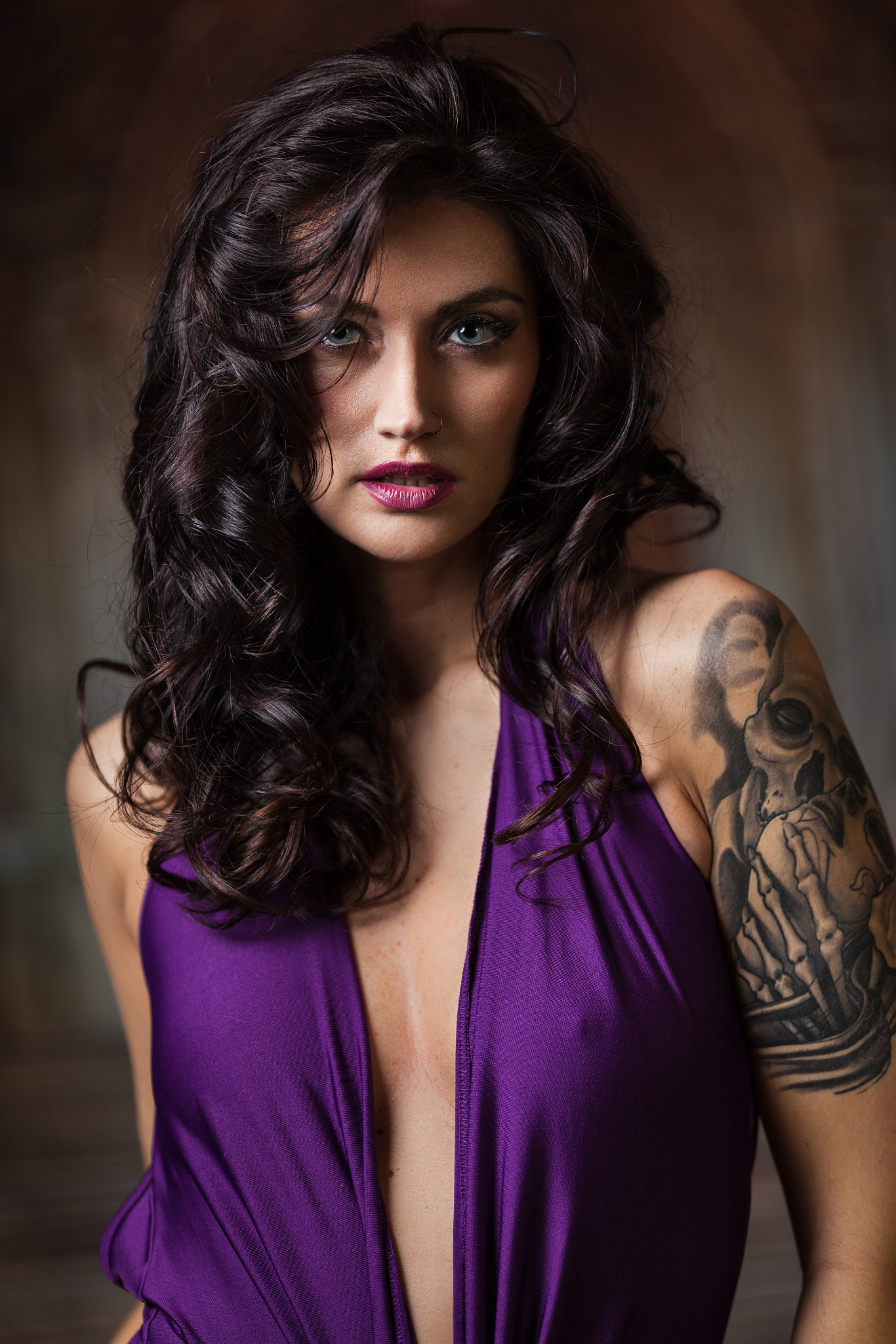 Canon EF 200mm F2L IS USM sample photo. Kristin in purple photography