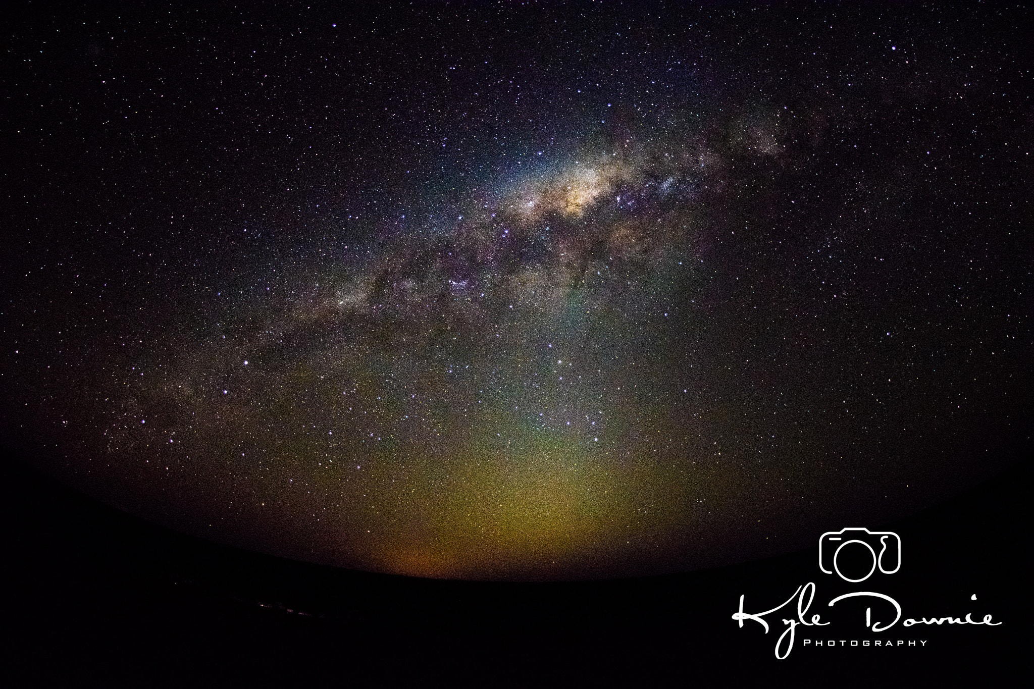 Nikon AF DX Fisheye-Nikkor 10.5mm F2.8G ED sample photo. Night sky above eagle rock photography