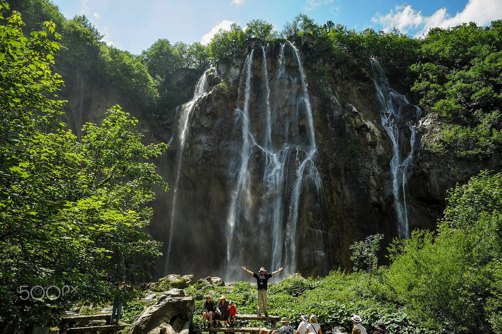Nikon D3 sample photo. The big waterfall of plitvice photography