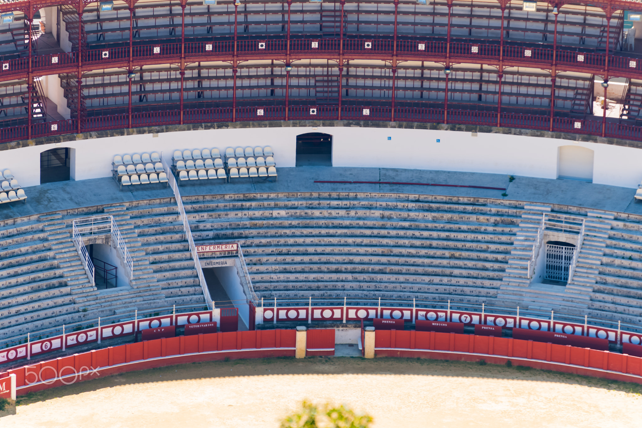 Aerial view at Bullring of La Malagueta