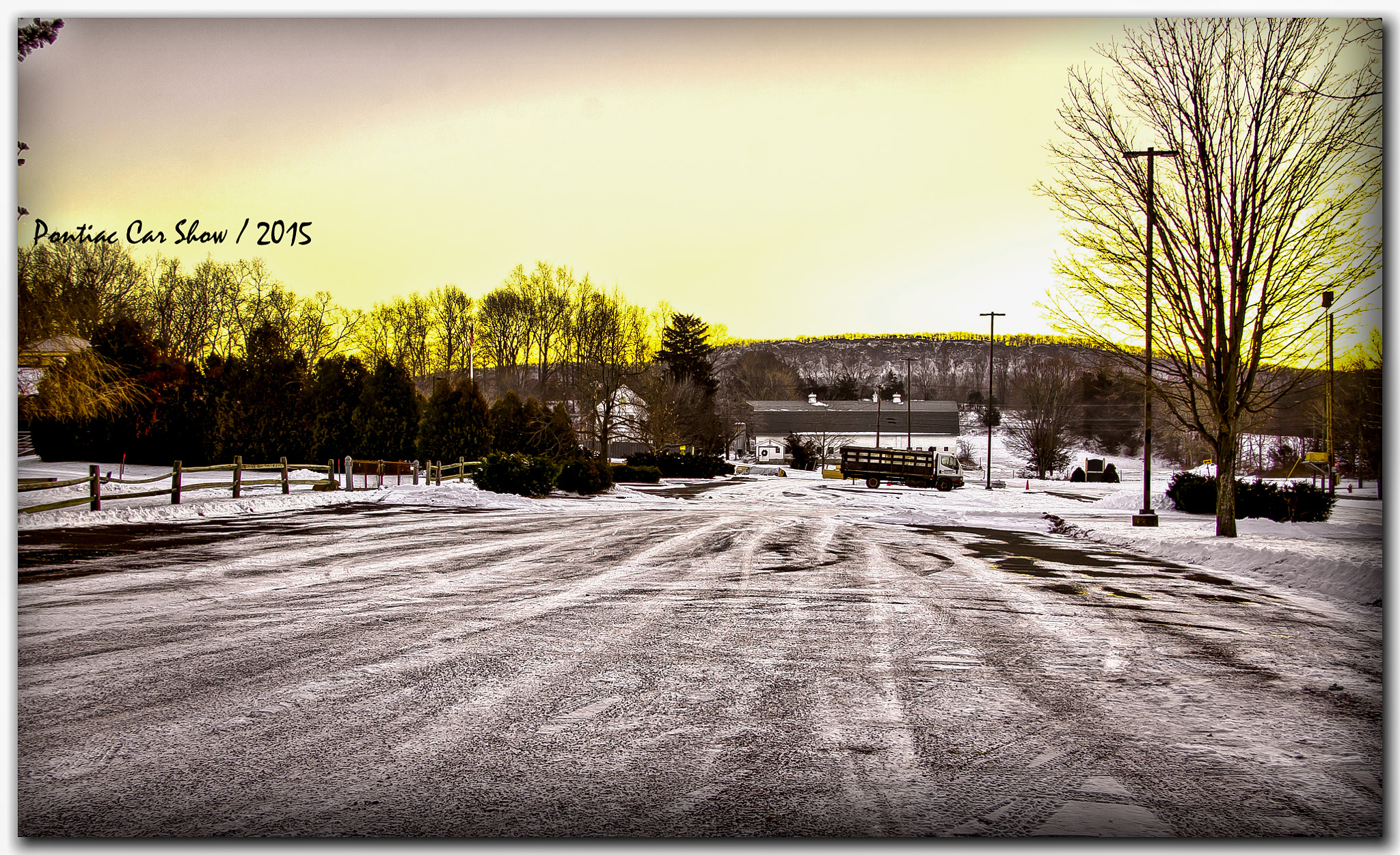 Pentax K-x sample photo. Hunter golf course in january. photography
