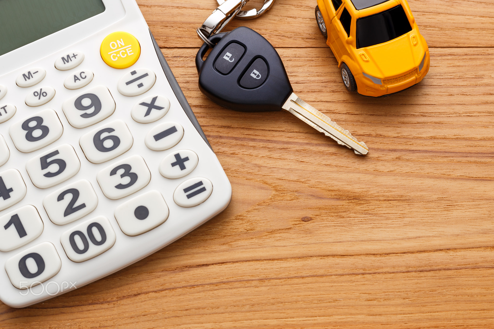 Car key with calculator