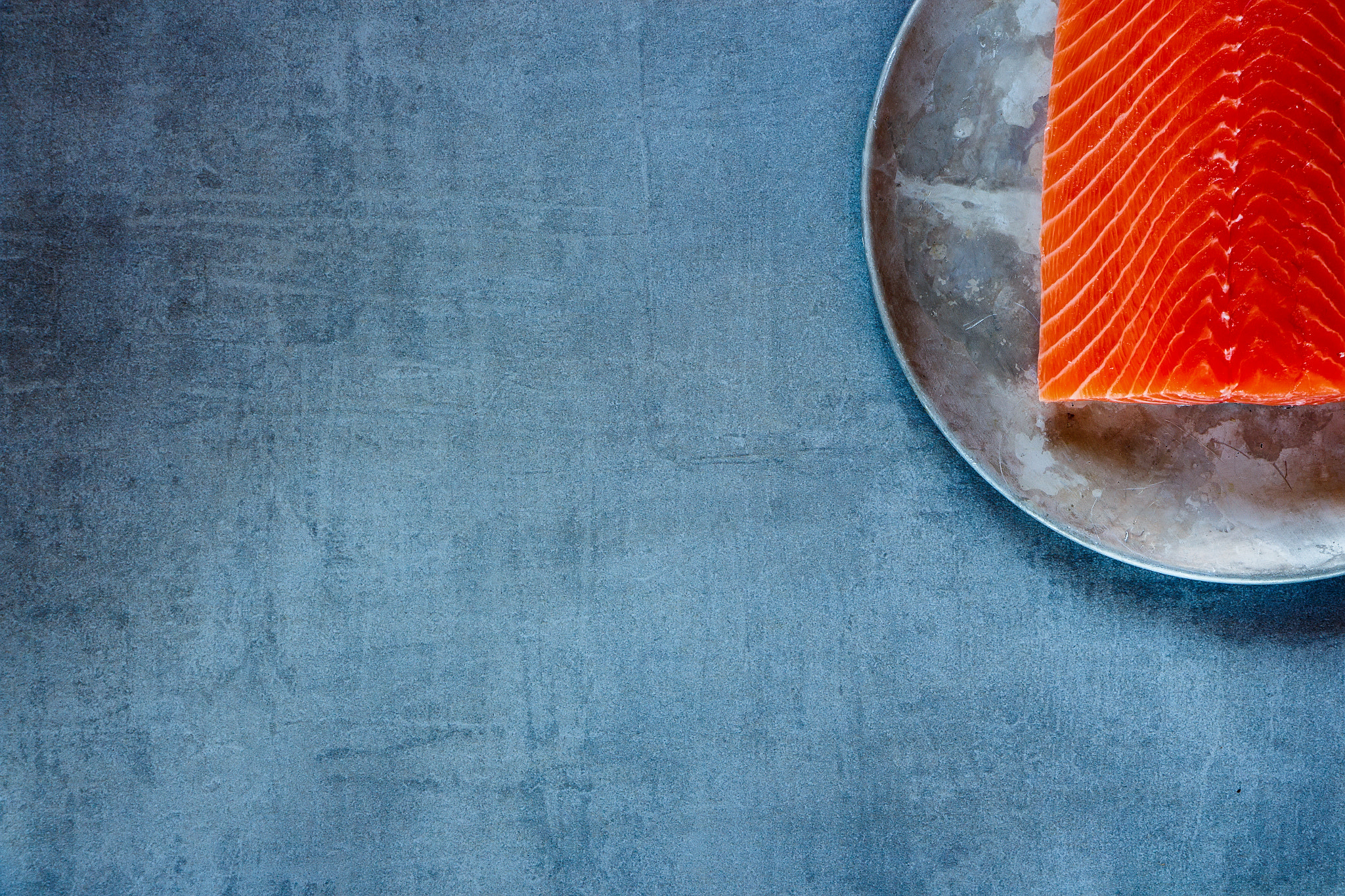 Delicious raw salmon