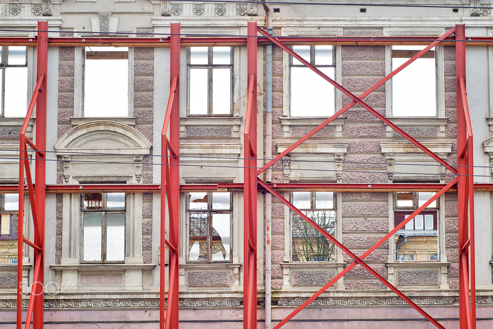 restoration facade of old house