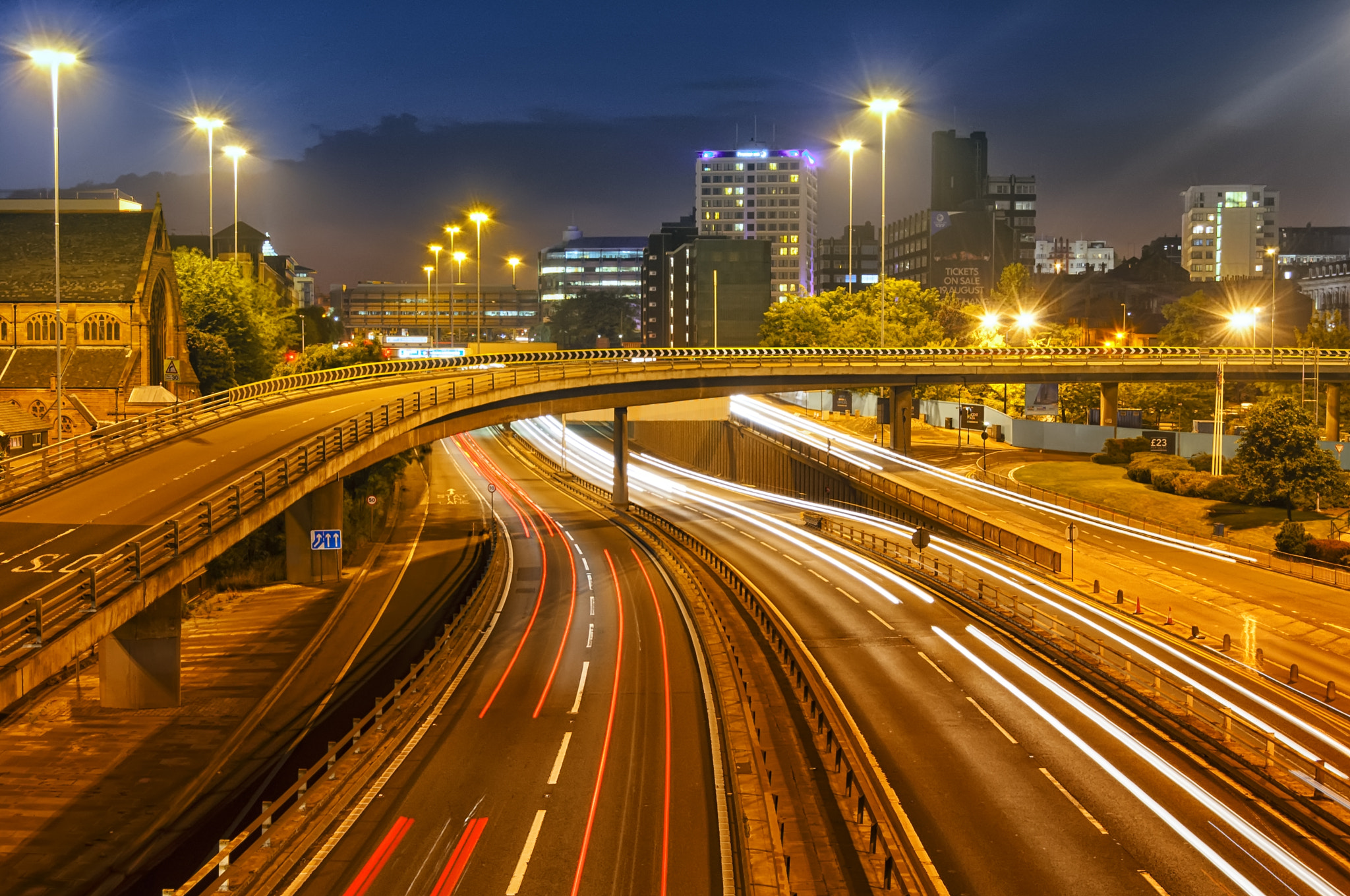 Nikon D70s sample photo. Anderston light trails photography